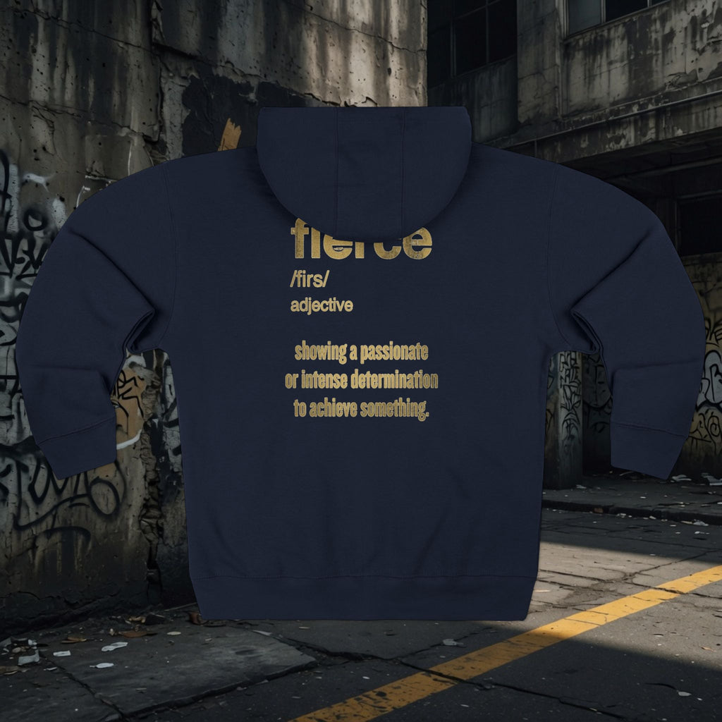 Legio Leo Warrior Zip Hoodie — "Fierce" Definition Streetwear