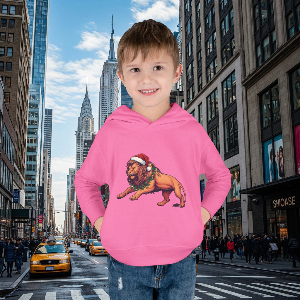 Christmas Legio Leo’s Toddler Pullover Fleece Hoodie (Grown Lion)