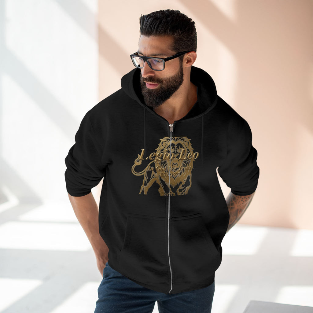 Legio Leo Warrior Zip Hoodie — "Fierce" Definition Streetwear