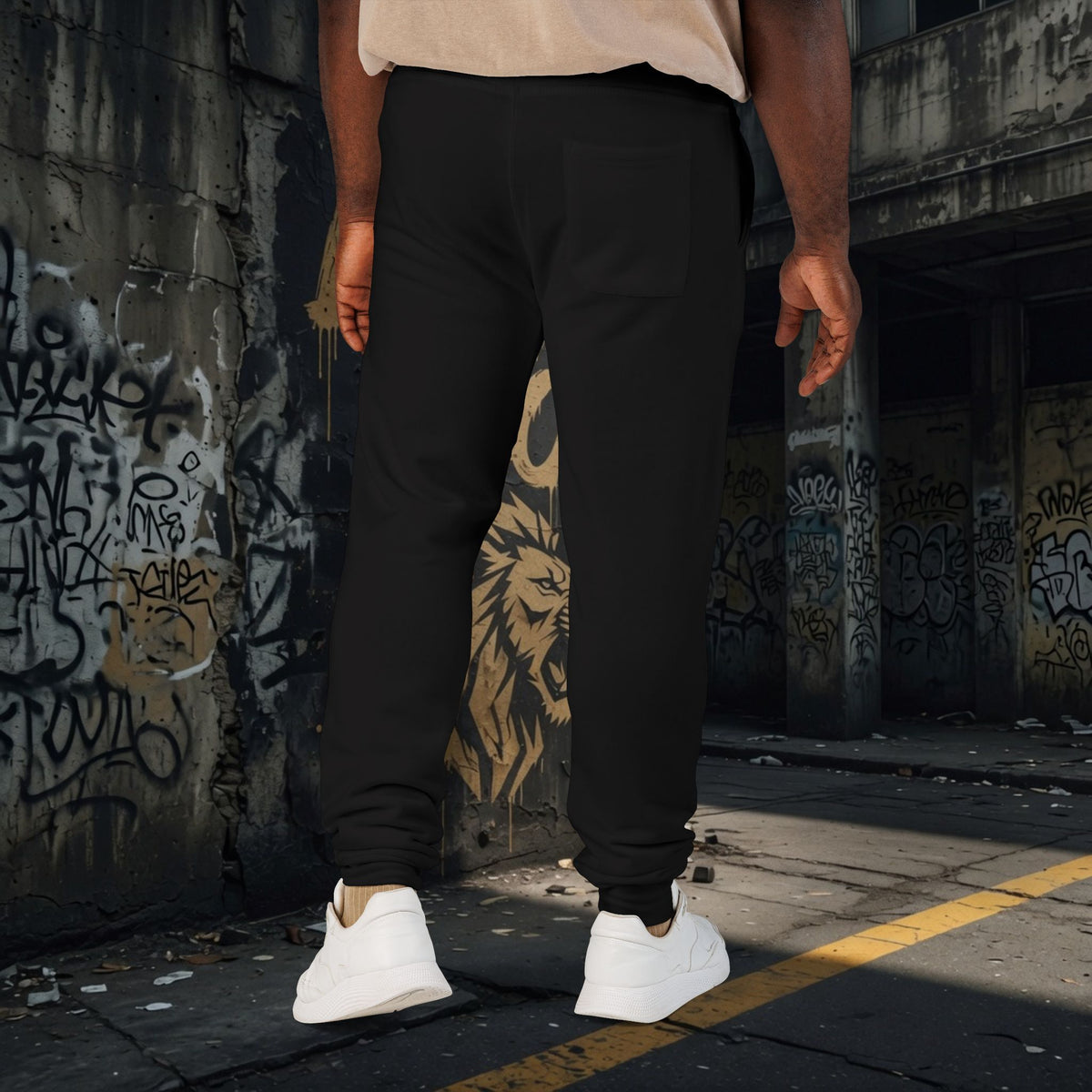 Legio Leo Embroidered Streetwear Fleece Sweatpants