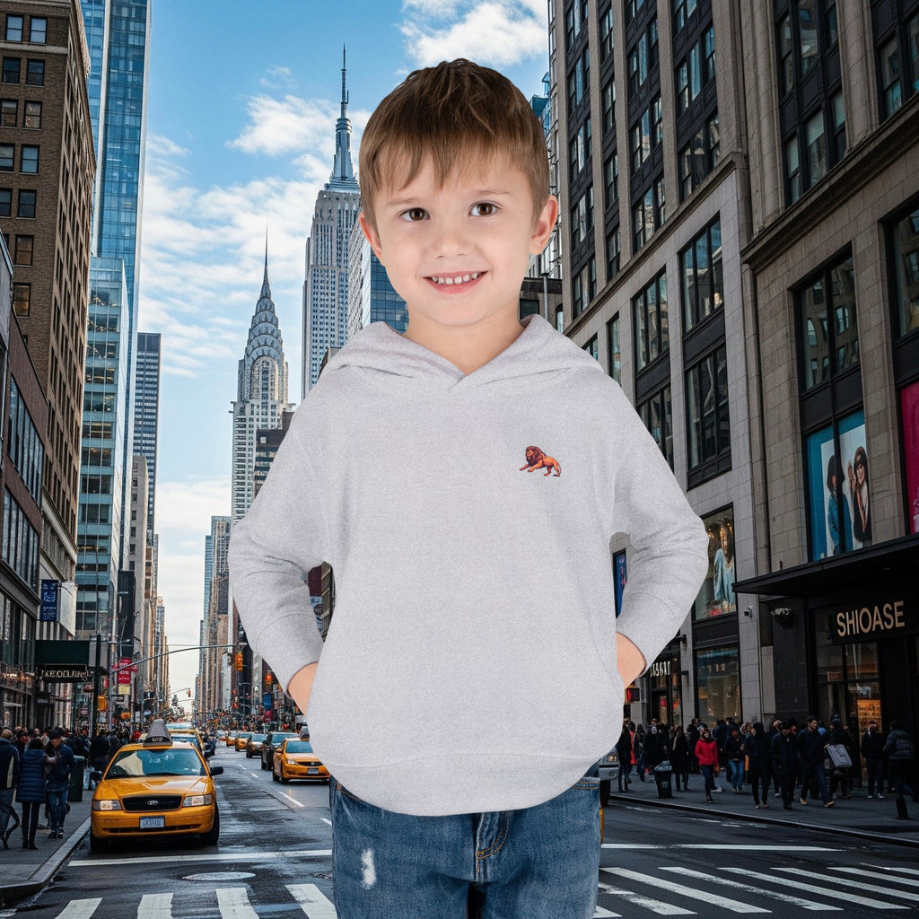 Legio Leo’s Toddler Pullover Fleece Hoodie (Grown Lion)