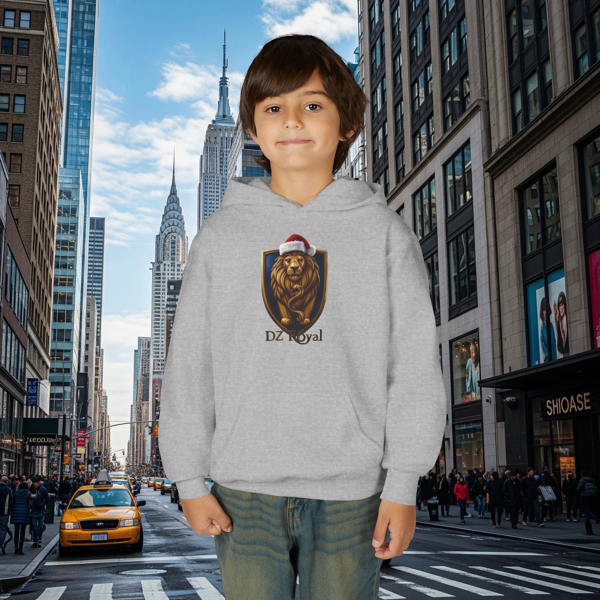 DZ Royal’s Christmas Youth Hoodie (Grown Lion)