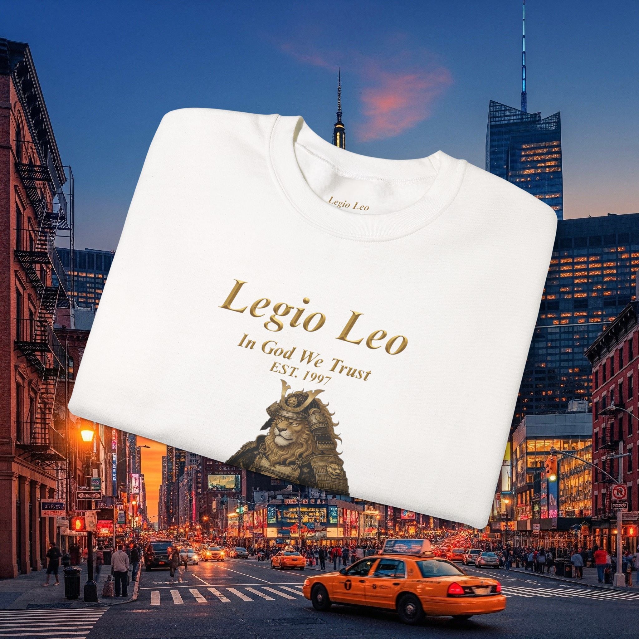 Legio Leo Cozy Crewneck Sweatshirt | Peaceful Samurai Warrior