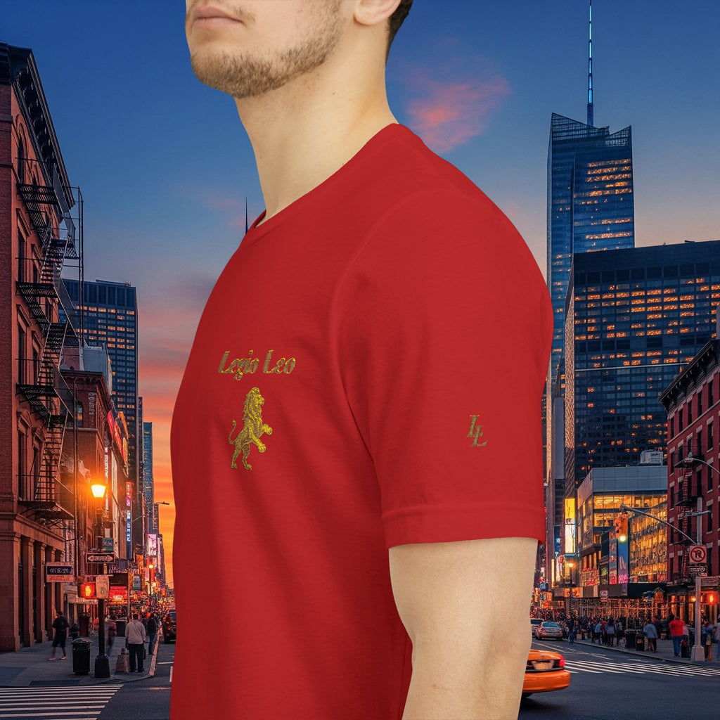 Legio Leo — Legio Leo & Golden Lion Embroidered Short Sleeve T-Shirt
