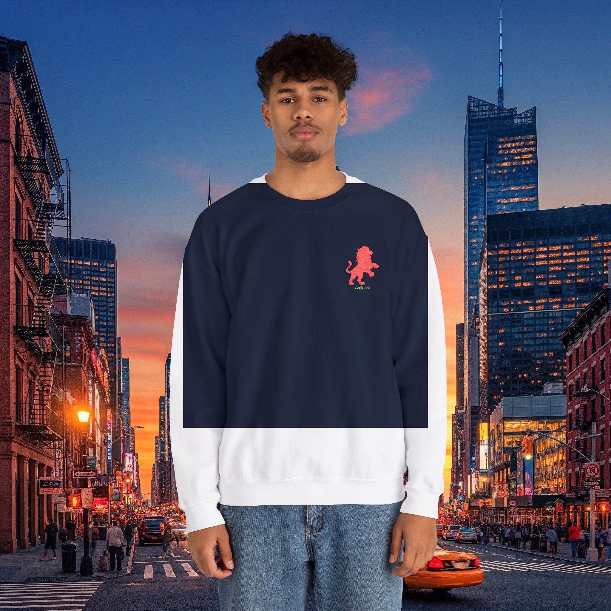 Legio Leo by DZ Royal Crewneck Sweatshirt | Mighty Lion Embroidered