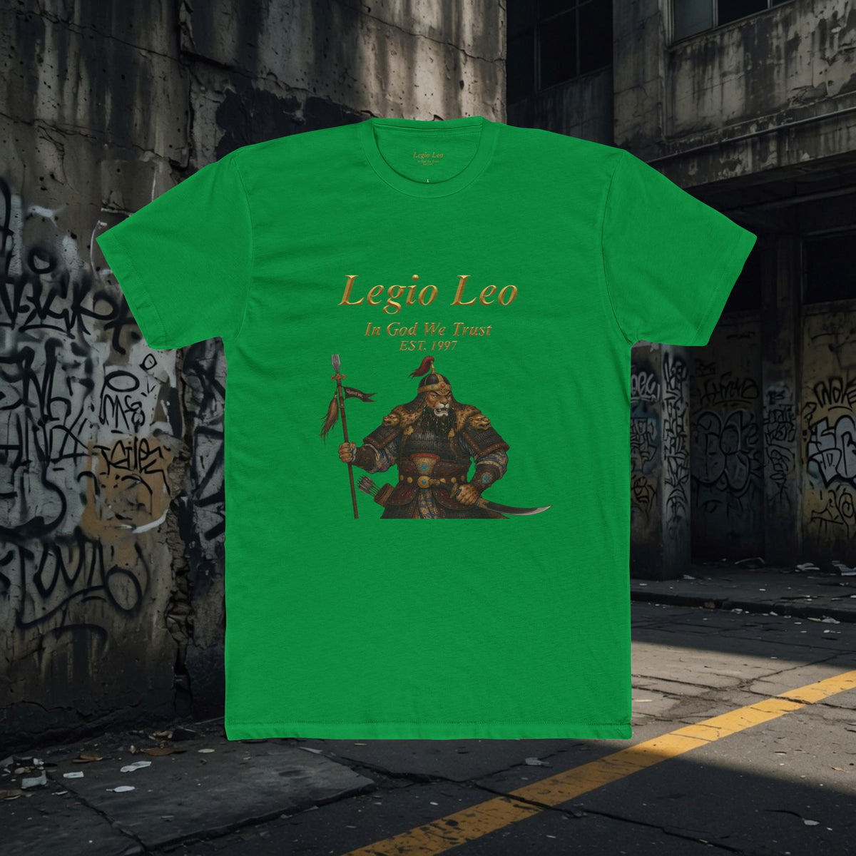 Legio Leo Warrior T-Shirt – “In God We Trust” Mongol Inspired Fighter Tee