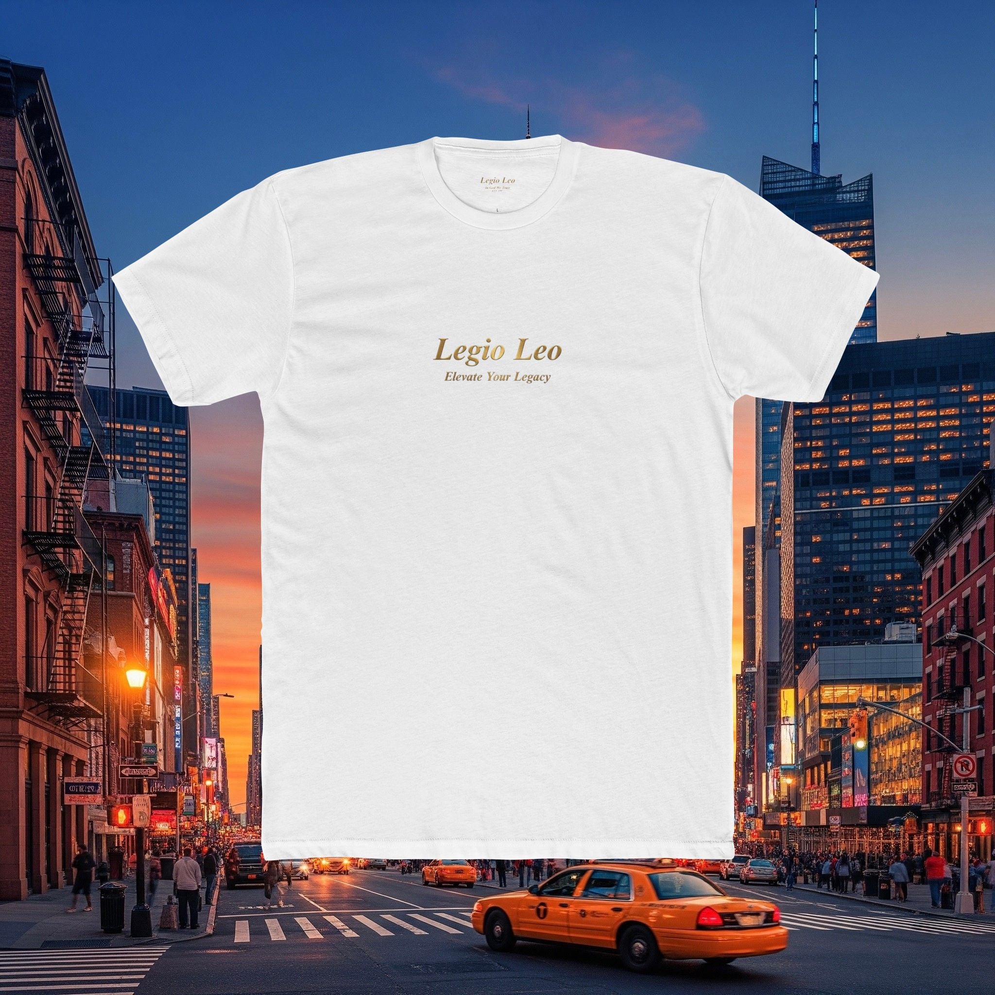 Legio Leo Vintage Script Tee — Classic Minimalist Crew Neck T‑Shirt