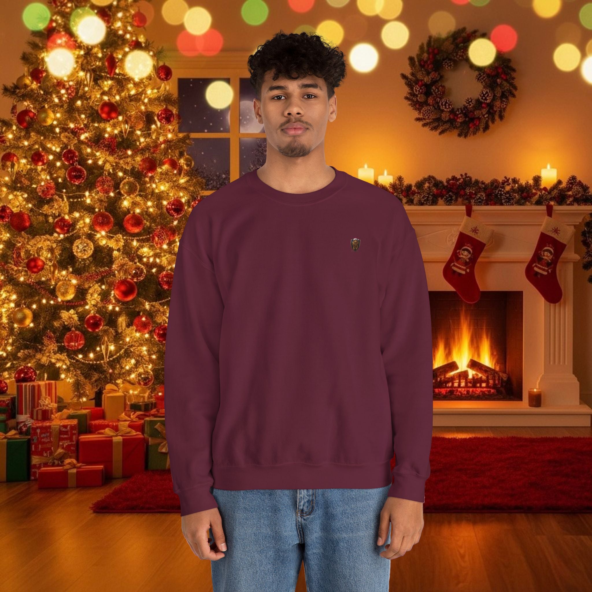 Christmas Holiday DZ Royal Cozy Unisex Crewneck Sweatshirt for