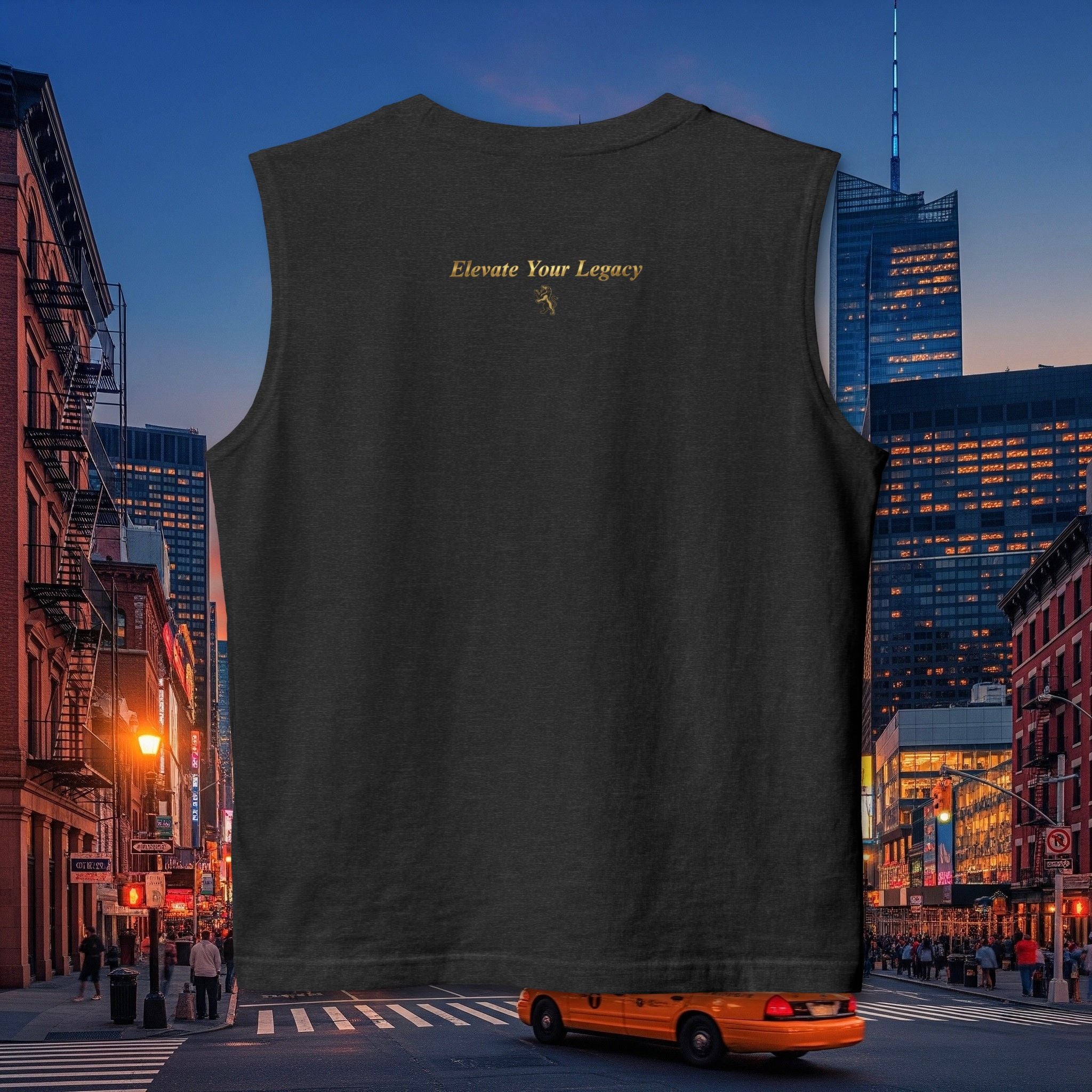 Muscle Tank — 'Elevate Your Legacy' Minimalist Gold Crest