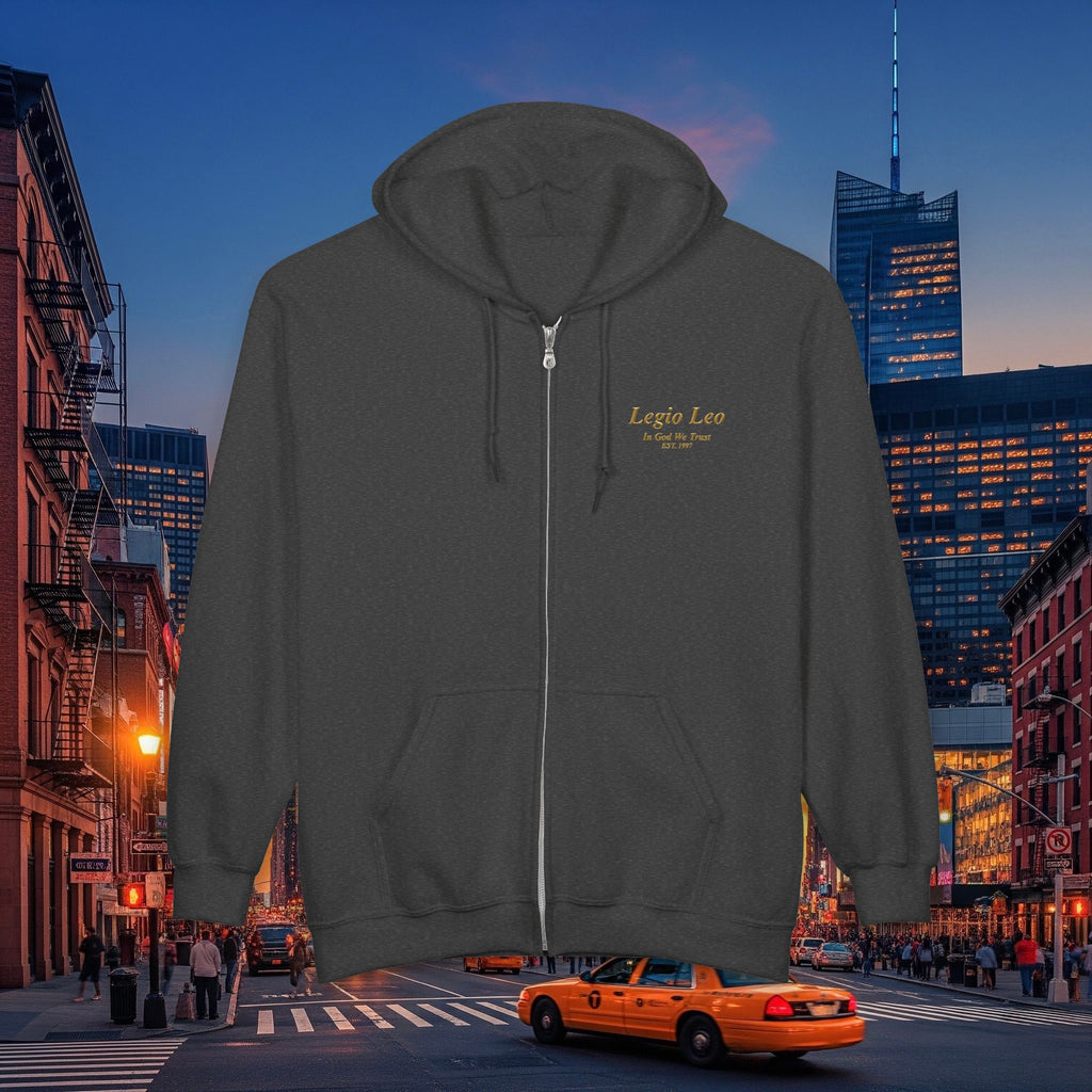 Legio Leo Zip Hoodie — Warrior Full-Zip Sweatshirt