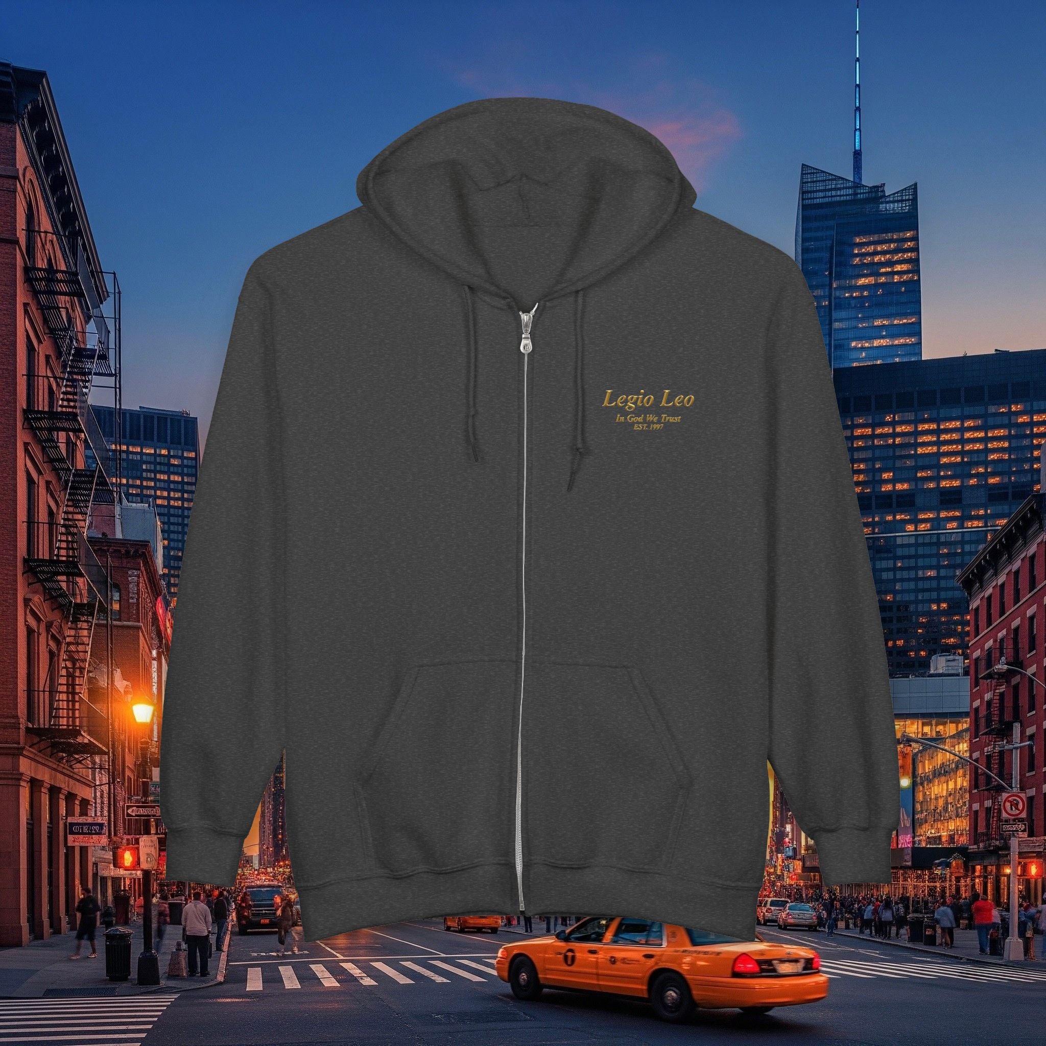 Legio Leo Zip Hoodie — Warrior Full-Zip Sweatshirt