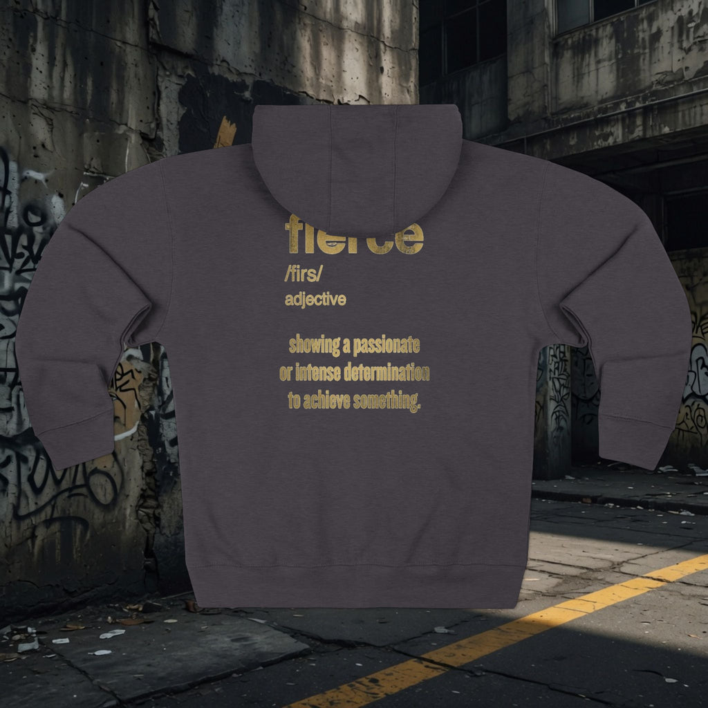 Legio Leo Warrior Zip Hoodie — "Fierce" Definition Streetwear