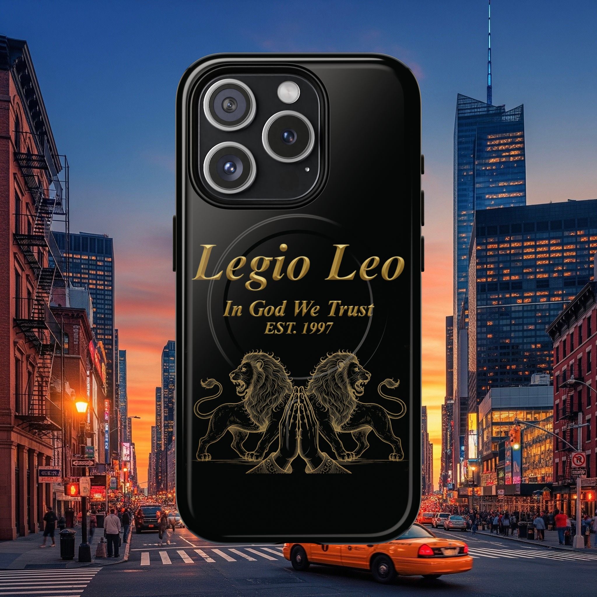 Tough Magnetic Phone Cases - Embrace Strength and Style, Legio Leo Design, Durable Protection