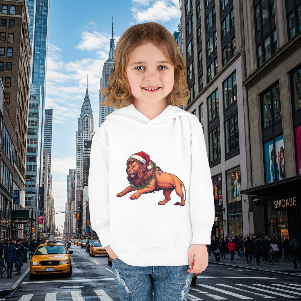 Christmas Legio Leo’s Toddler Pullover Fleece Hoodie (Grown Lion)