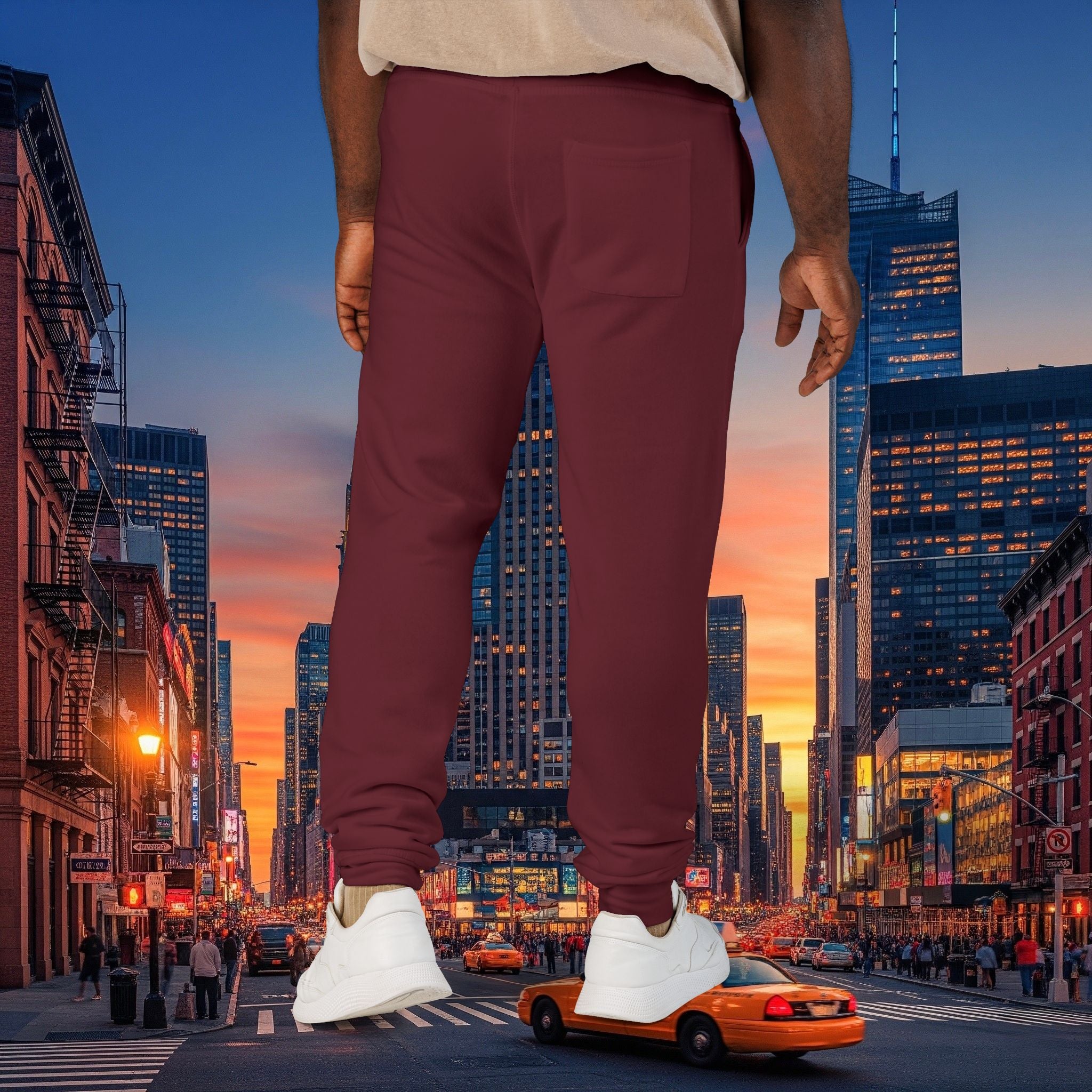 Legio Leo Sweatpants — OverLapping L’s Embroidery Design Cozy Fleece Joggers