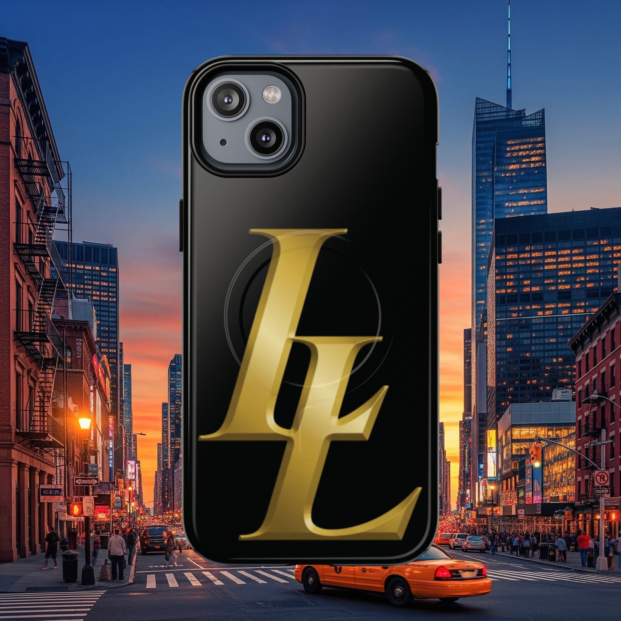 Stylish Tough Magnetic Phone Case | Overlapping L’s Design