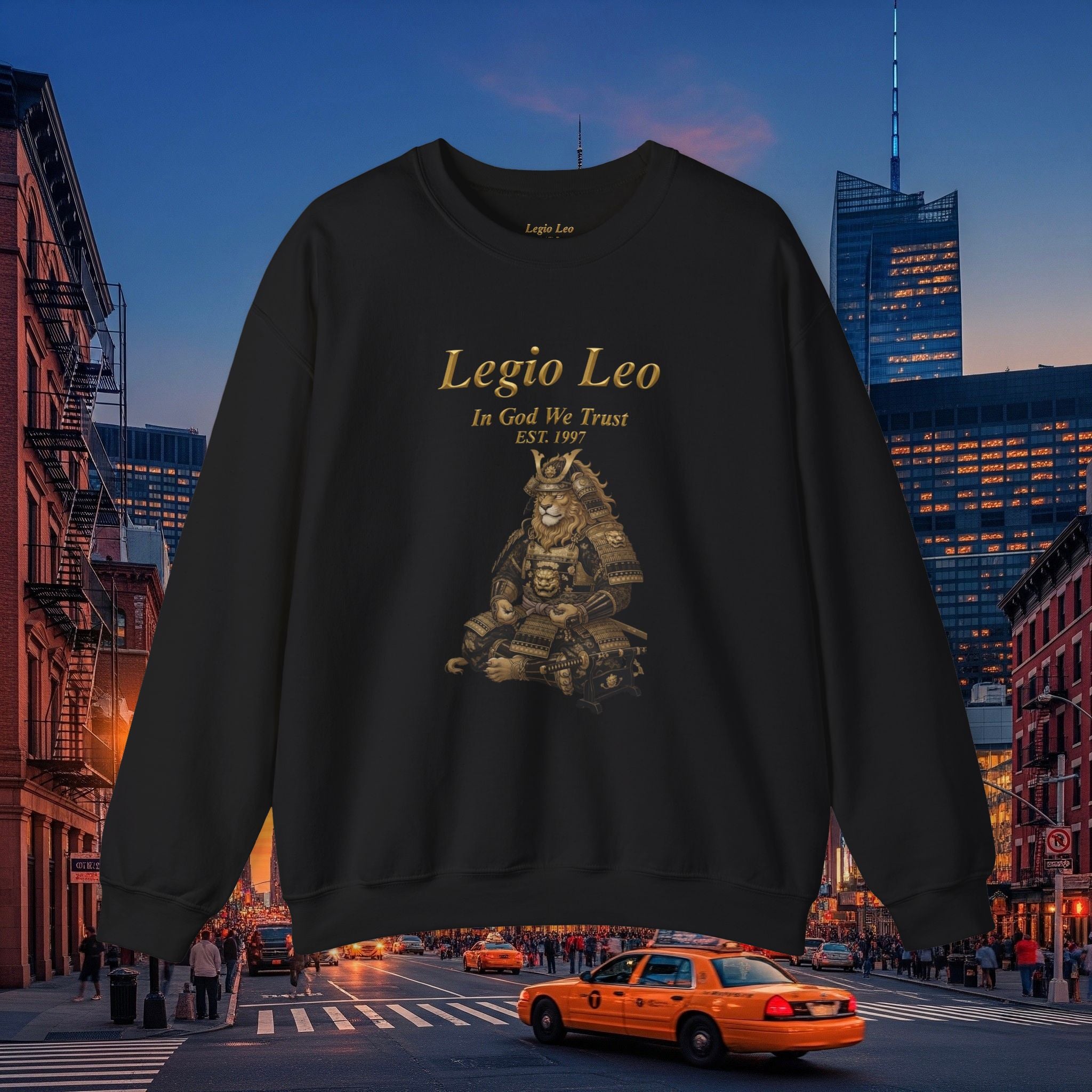 Legio Leo Cozy Crewneck Sweatshirt | Peaceful Samurai Warrior