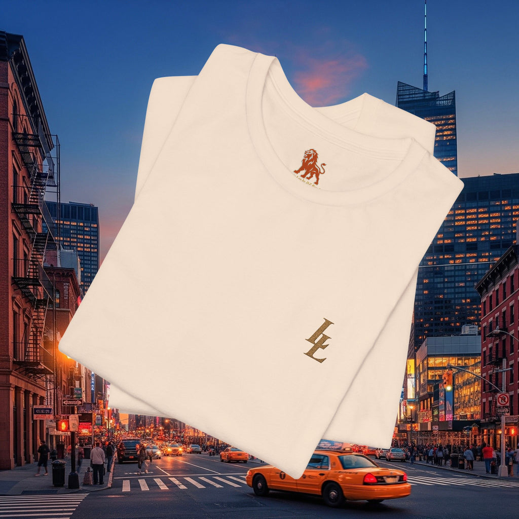 Legio Leo by DZ Royal Tee — Overlapping L’s Embroidered Short Sleeve T-Shirt