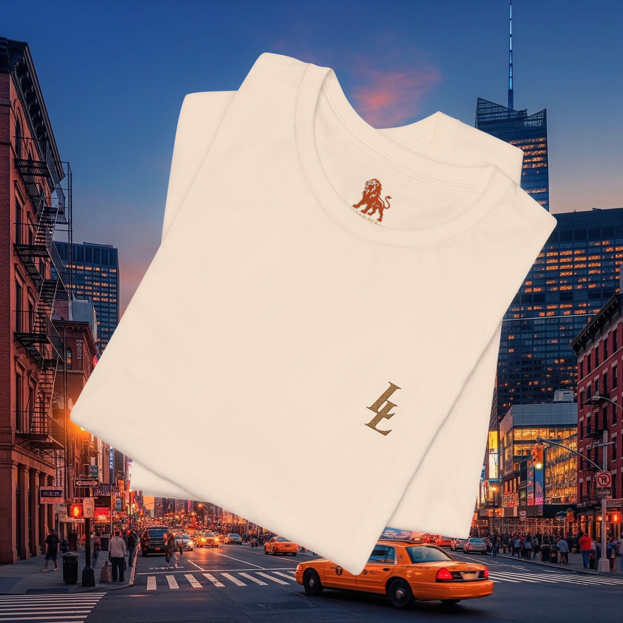 Legio Leo by DZ Royal Tee — Overlapping L’s Embroidered Short Sleeve T-Shirt