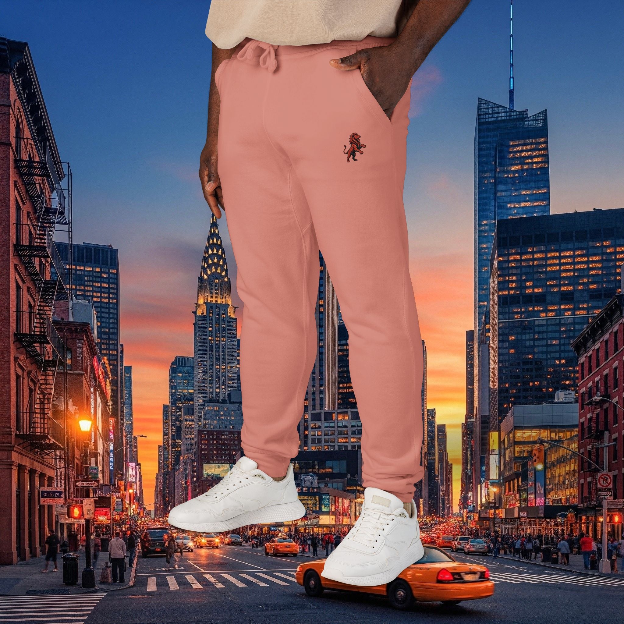 Embroidered Legio Leo Sweatpants — Classic Design Cozy Fleece Joggers