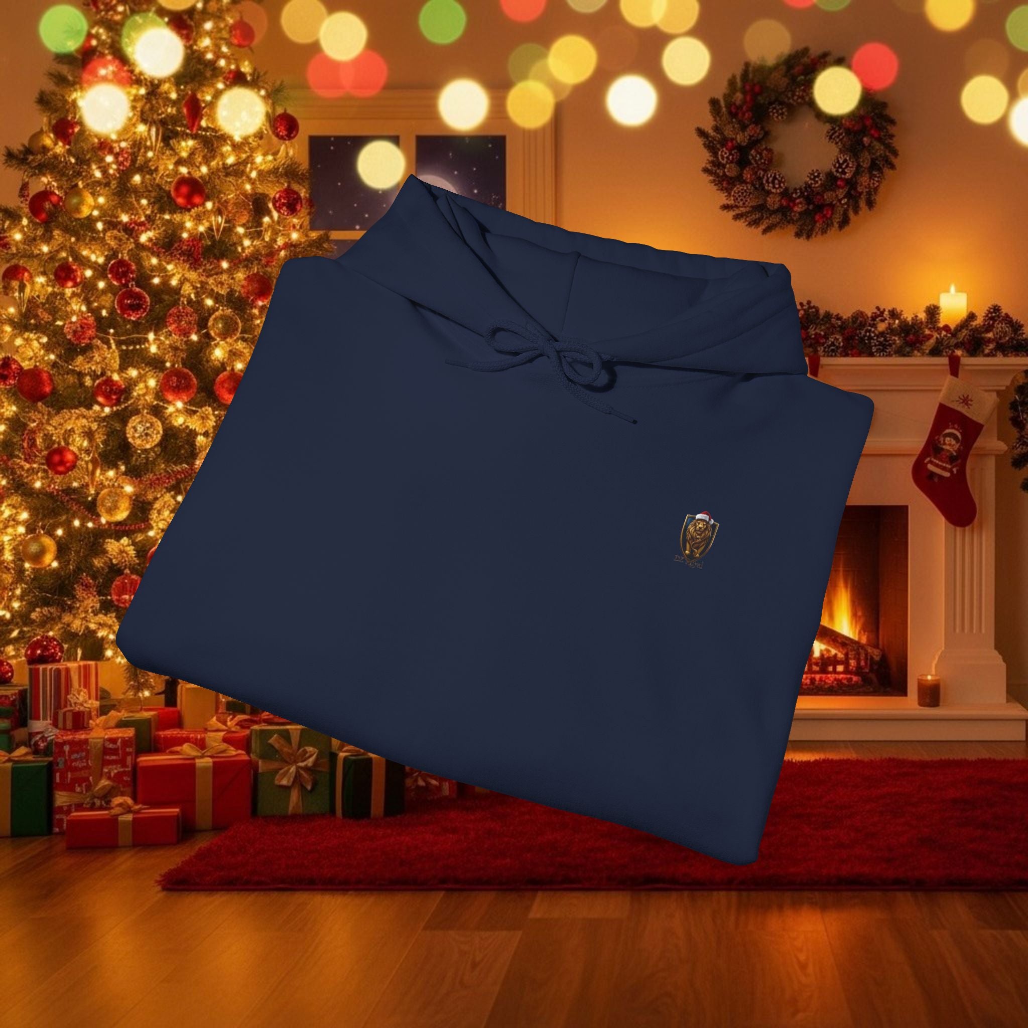 Christmas Holiday DZ Royal Cozy Unisex Hooded Sweatshirt