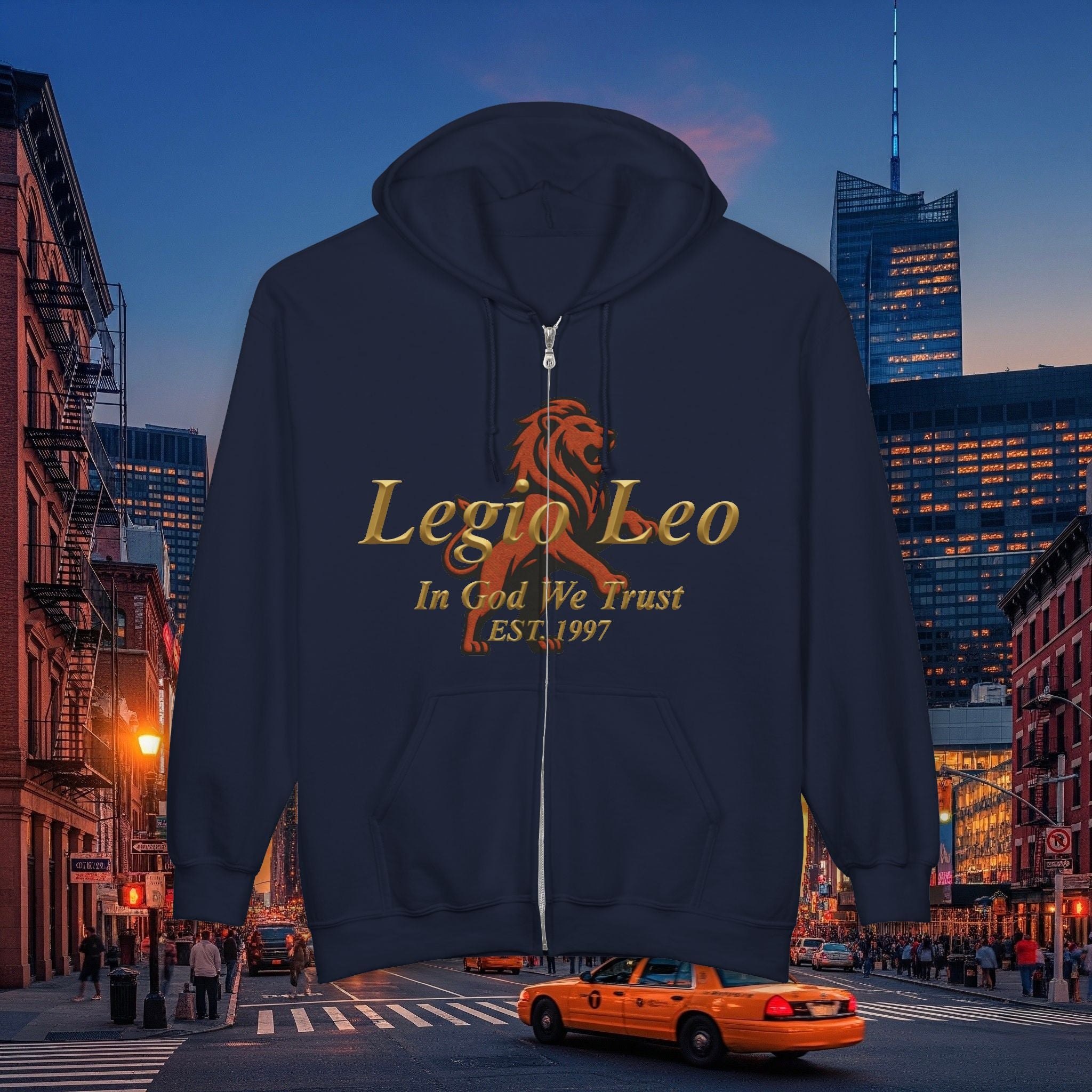 Legio Leo Zip Hoodie | Large Lion Emblem
