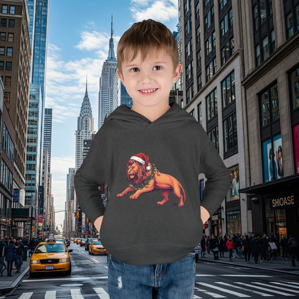 Christmas Legio Leo’s Toddler Pullover Fleece Hoodie (Grown Lion)