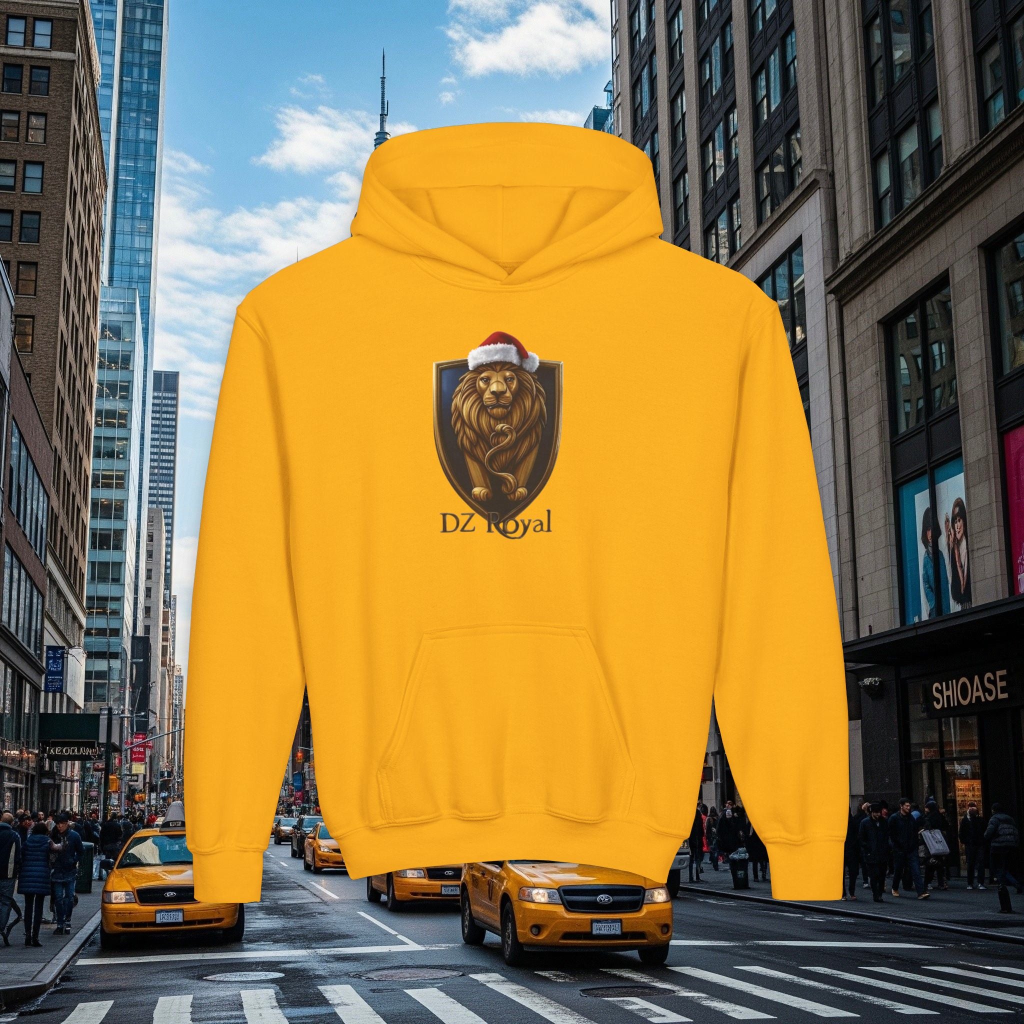 DZ Royal’s Christmas Youth Hoodie (Grown Lion)