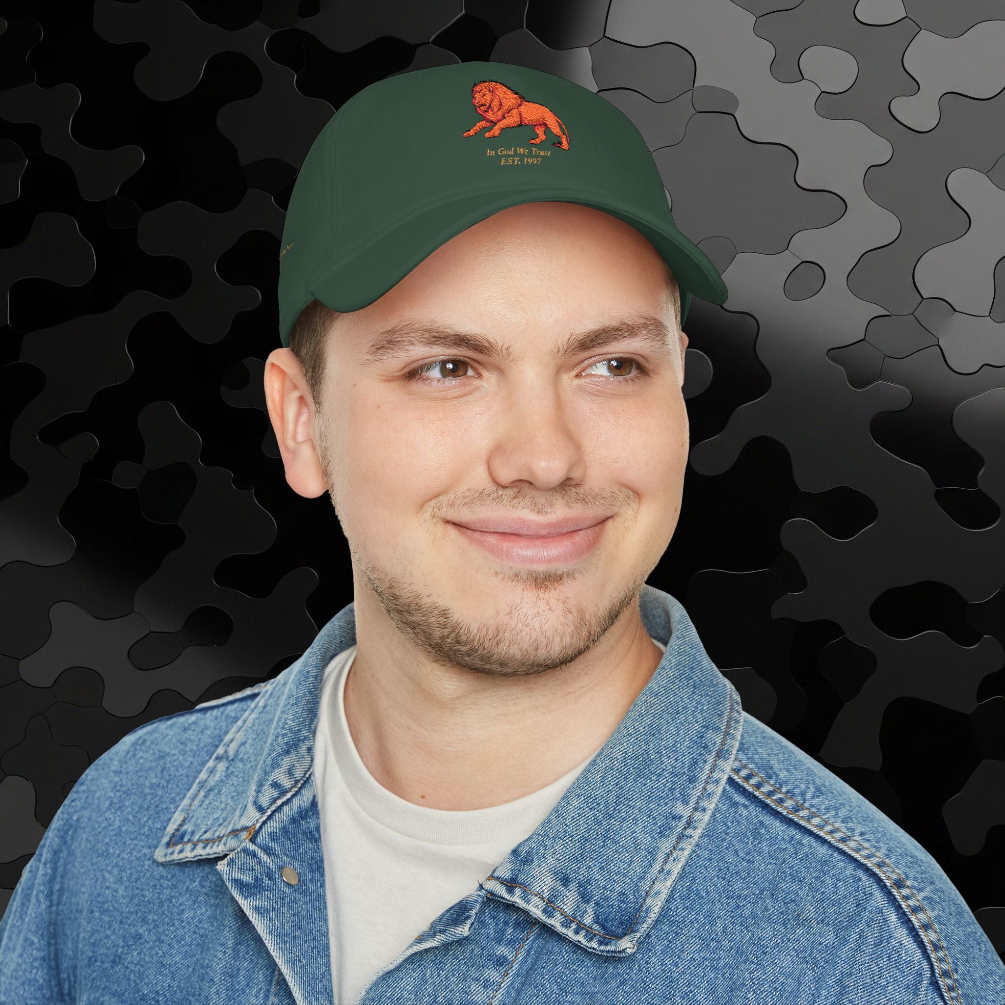Low Profile Baseball Cap Original Mighty Lion Embroidery