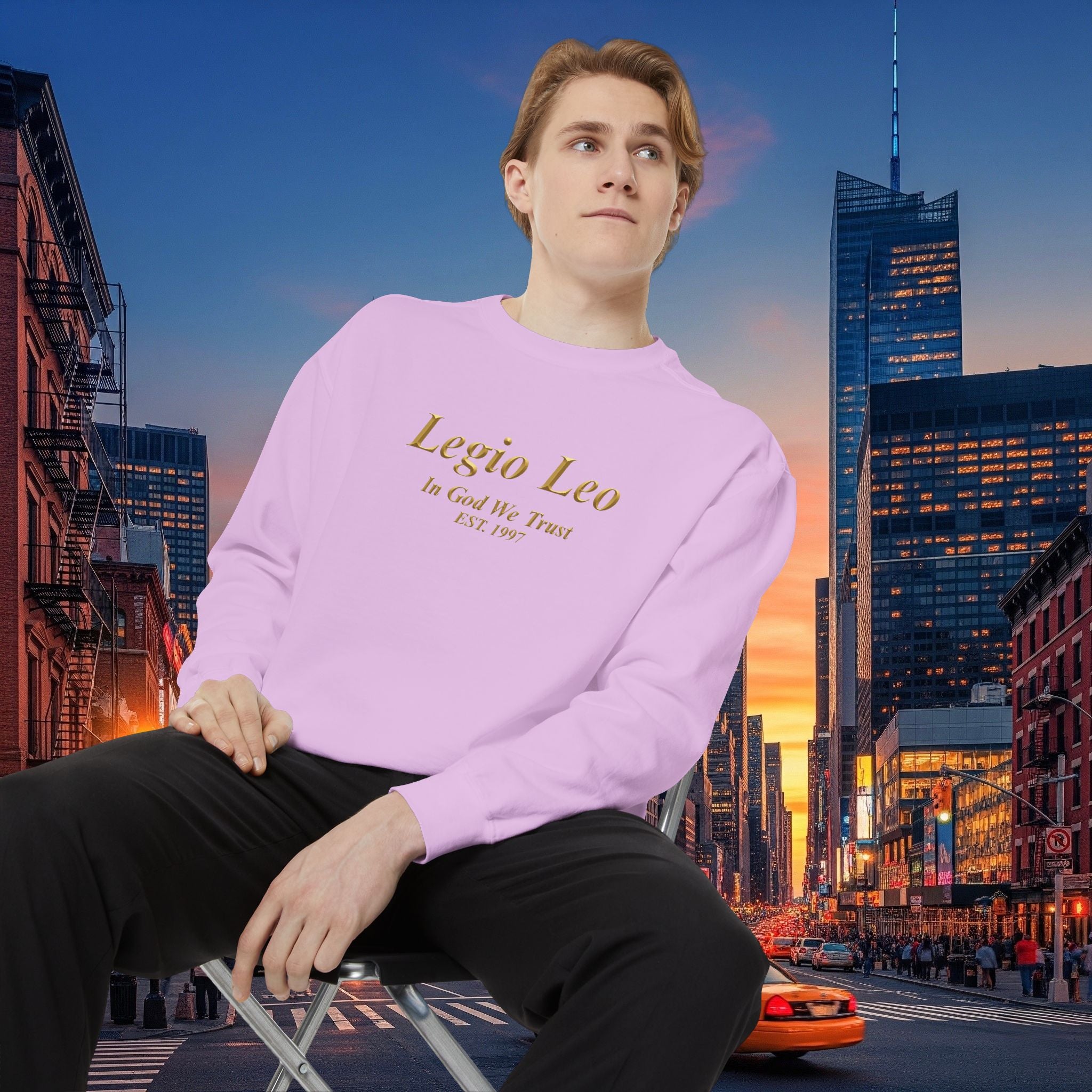 Legio Leo Sweatshirt – Minimal Gold Script Brothers 4 Life  Crewneck