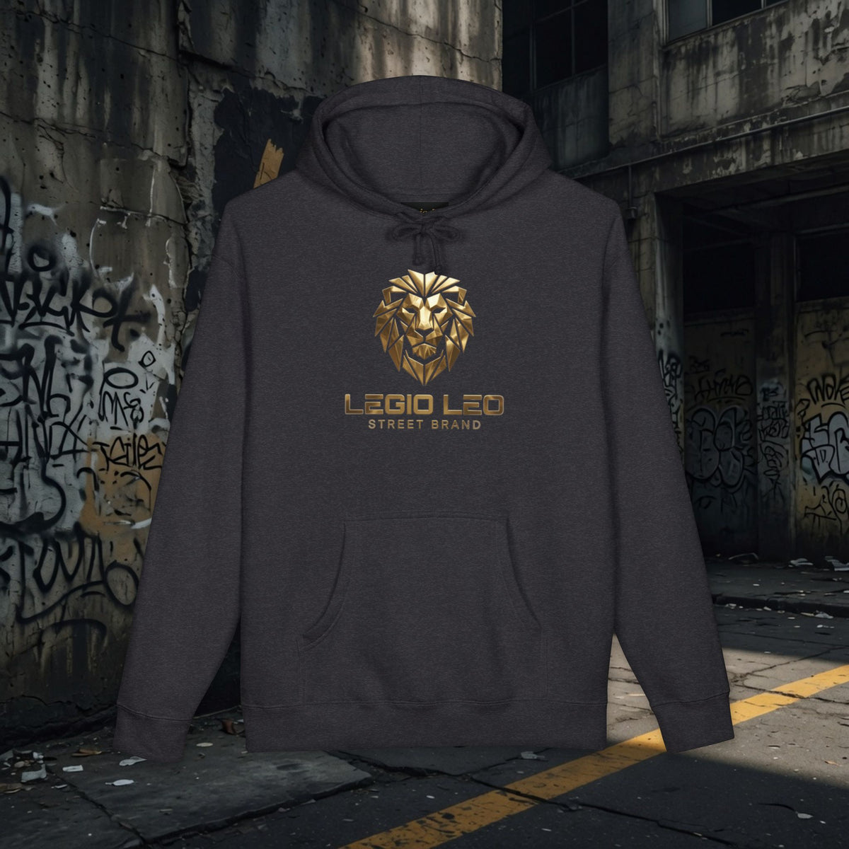 Legio Leo | Simple Urban Lion | Unisex Heavyweight Hooded Sweatshirt