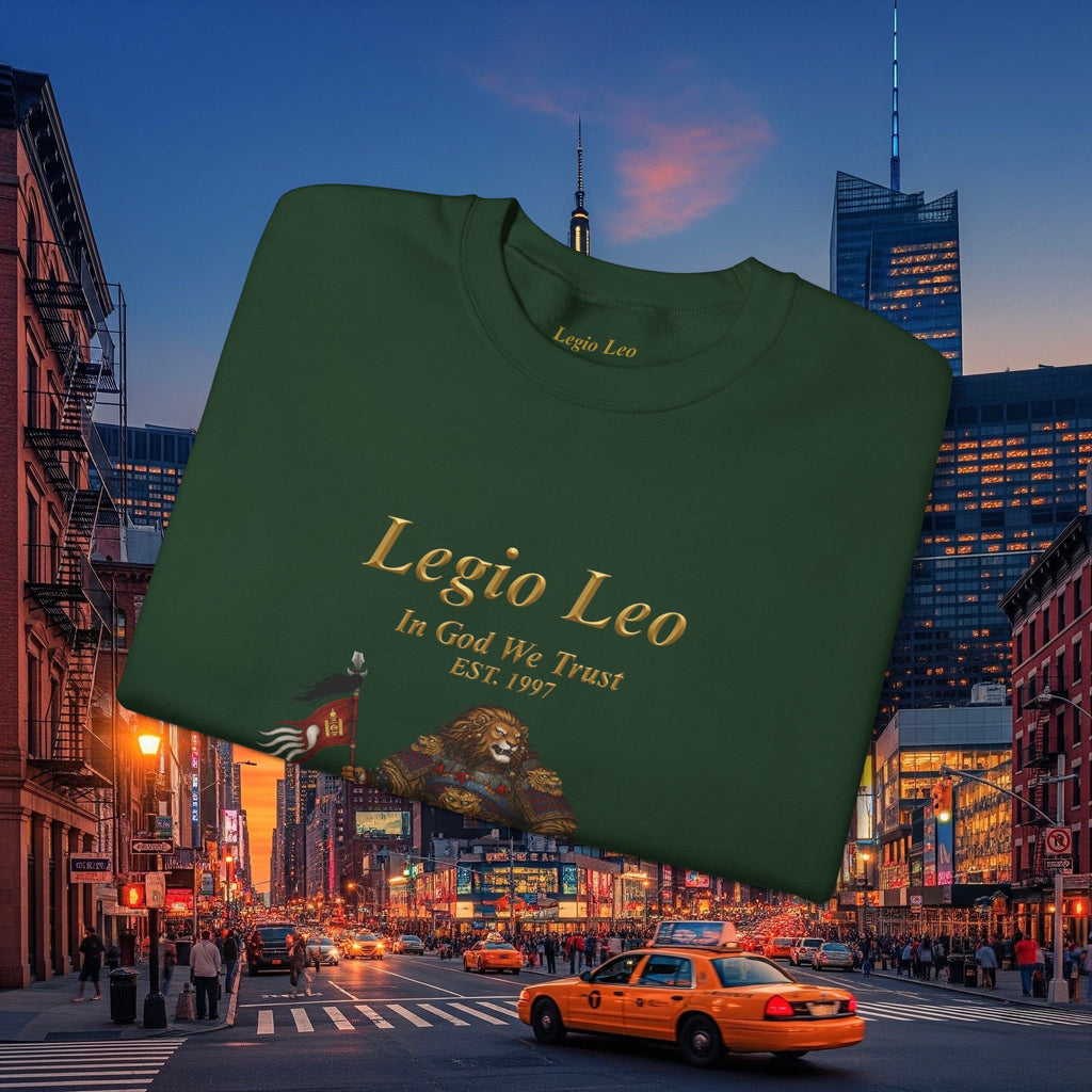 Legio Leo Cozy Crewneck Sweatshirt | Mongol Warrior Design