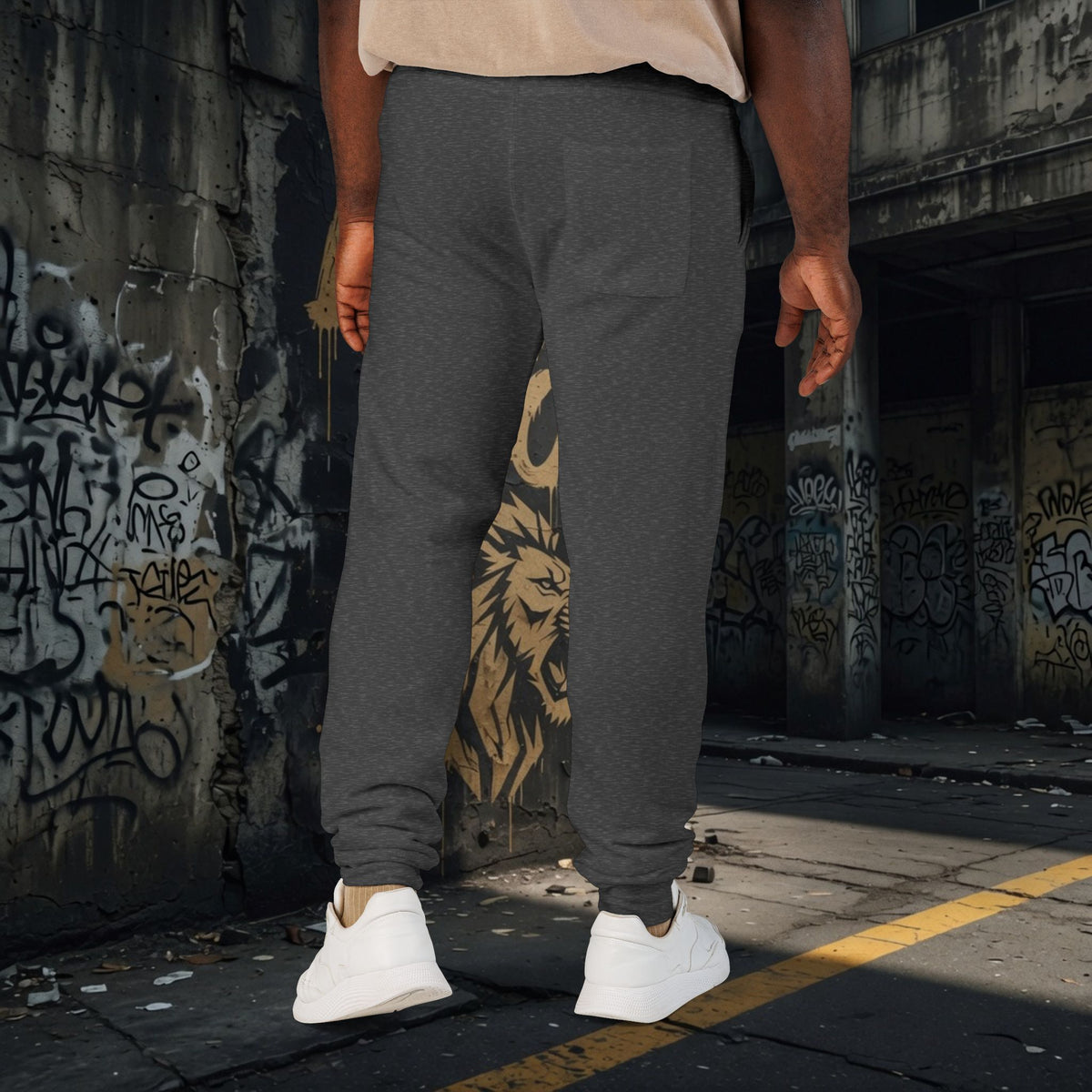 Legio Leo Embroidered Streetwear Fleece Sweatpants