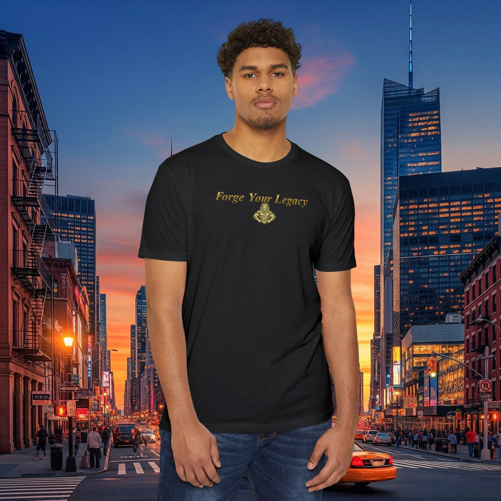 Forge Your Legacy T‑Shirt — Inspirational Vintage Emblem Tee