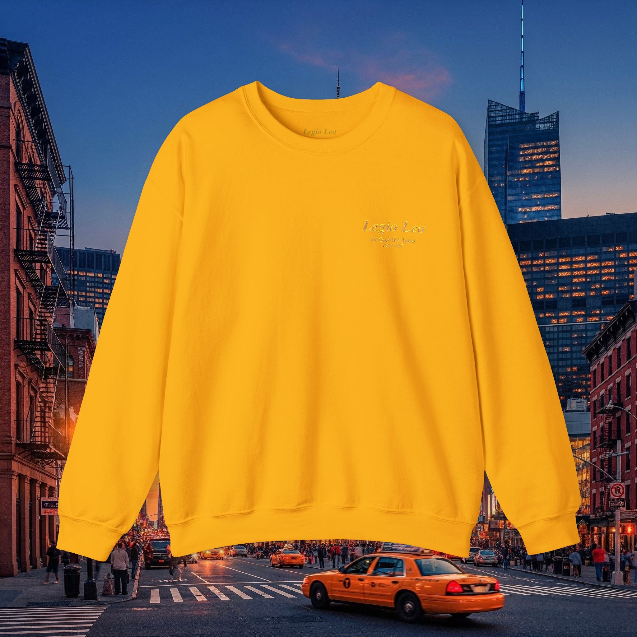 Legio Leo Crewneck Sweatshirt | In God We Trust Embroidery