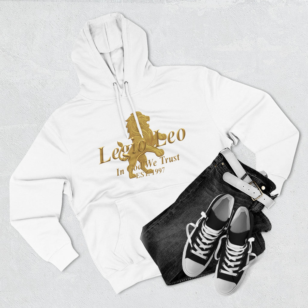 Legio Leo Golden Edition Fleece Hoodie – Minimal Gold Script Pullover