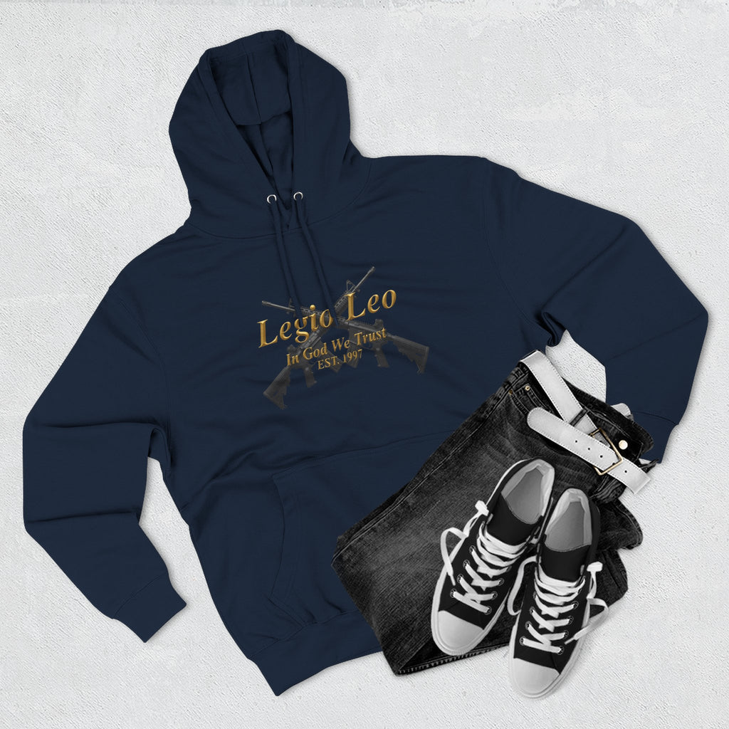 Legio Leo Warrior Fleece Hoodie – Minimal Gold Script Pullover