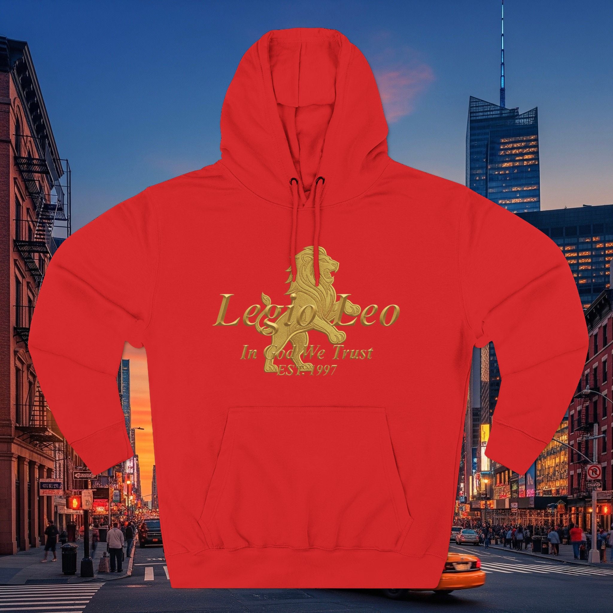Legio Leo Golden Edition Fleece Hoodie – Minimal Gold Script Pullover