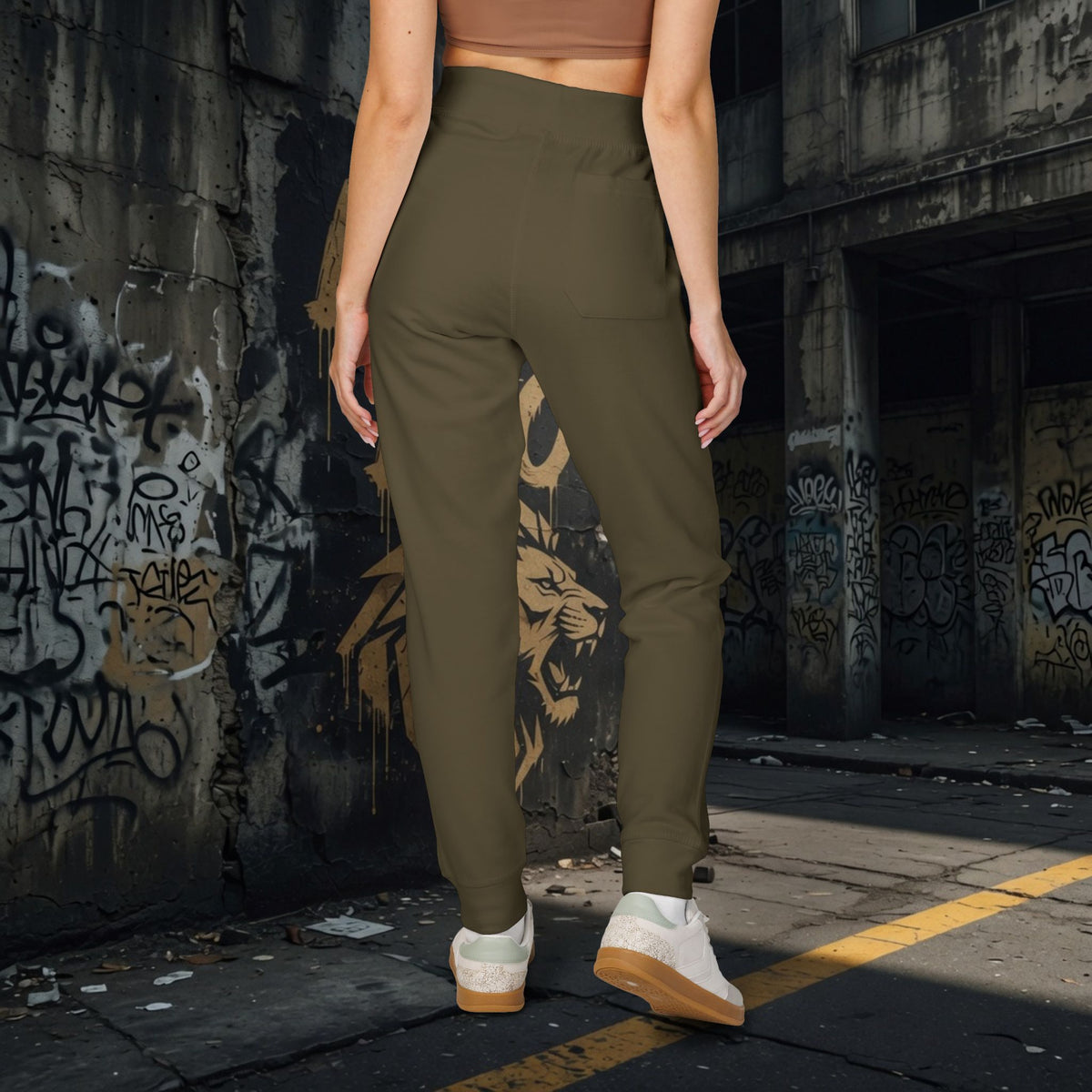 Legio Leo Embroidered Streetwear Fleece Sweatpants
