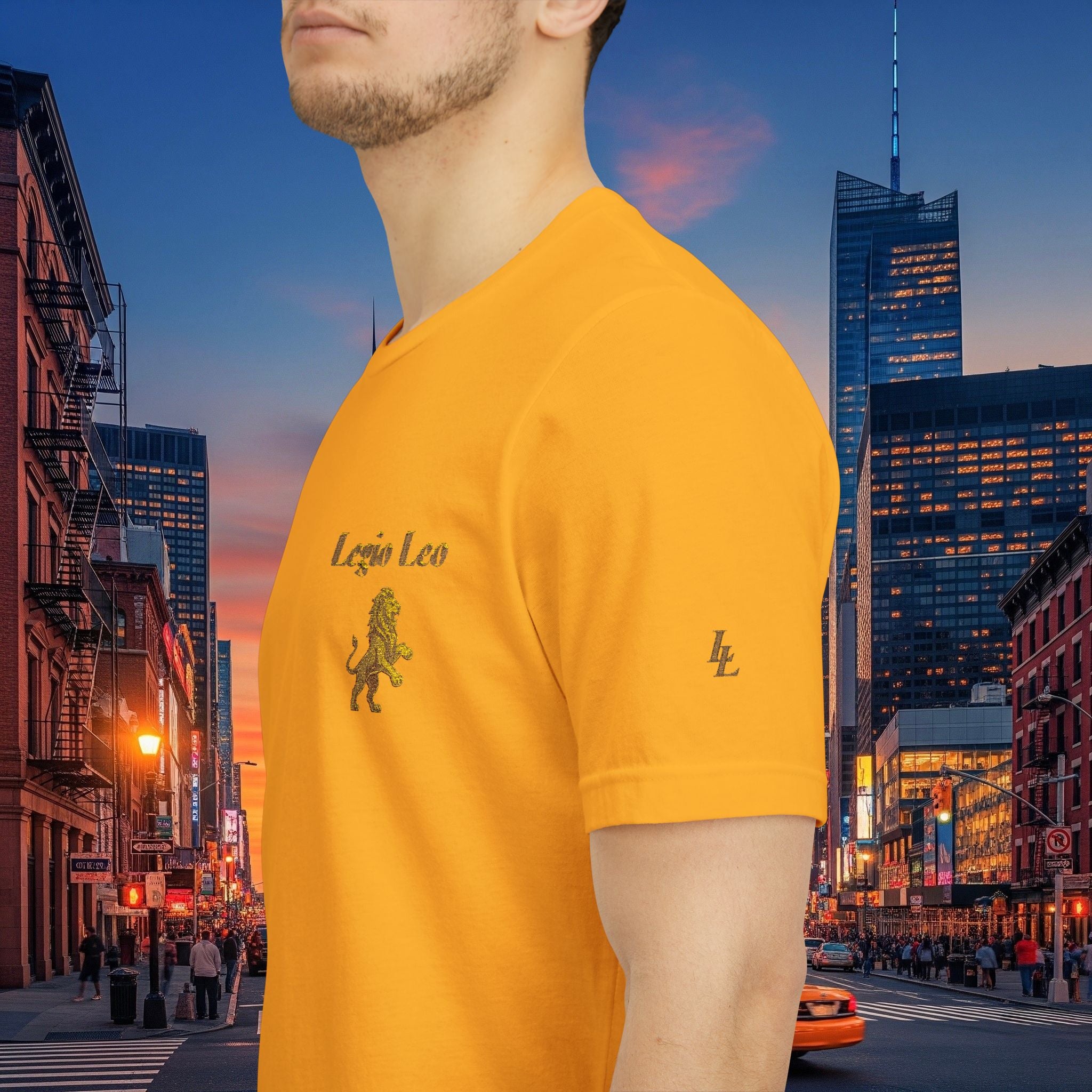 Legio Leo — Legio Leo & Golden Lion Embroidered Short Sleeve T-Shirt