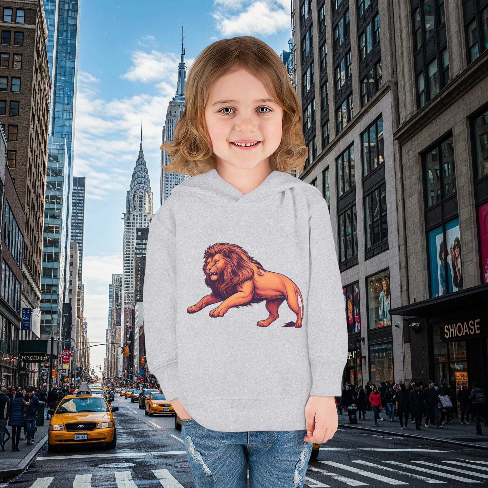 Legio Leo’s Toddler Pullover Fleece Hoodie (Grown Lion)