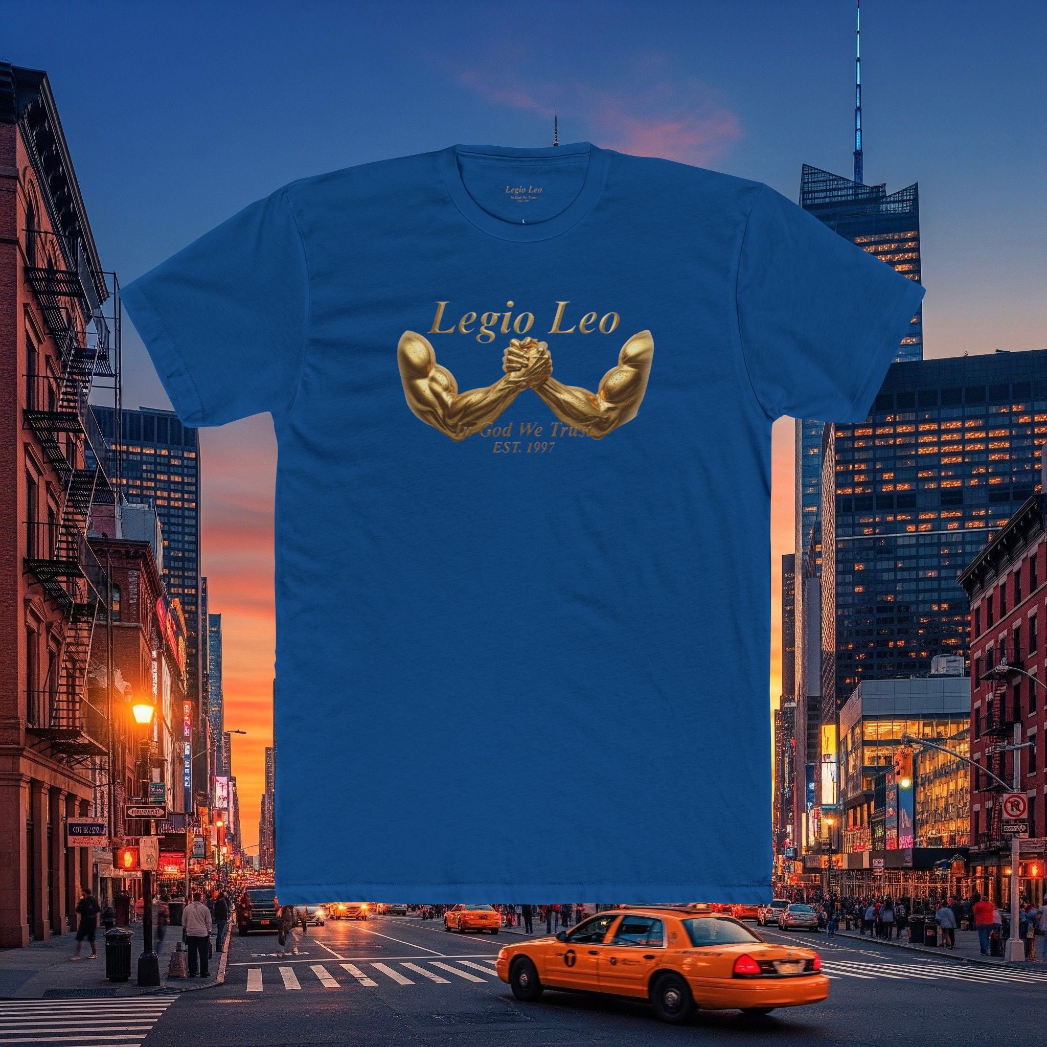 Legio Leo T‑Shirt — 'Legio Leo and In God We Trust Power Grab  Tee