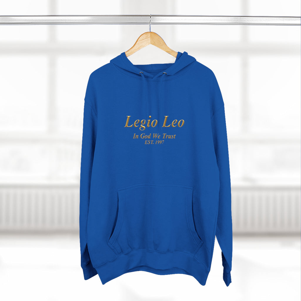 Legio Leo Fleece Hoodie – Minimal Gold Script Pullover