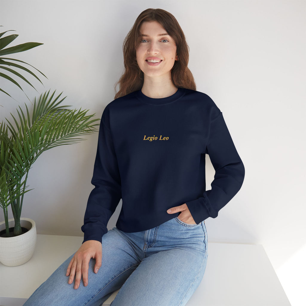 Legio Leo Crewneck Sweatshirt | Legio Leo Design Embroidered