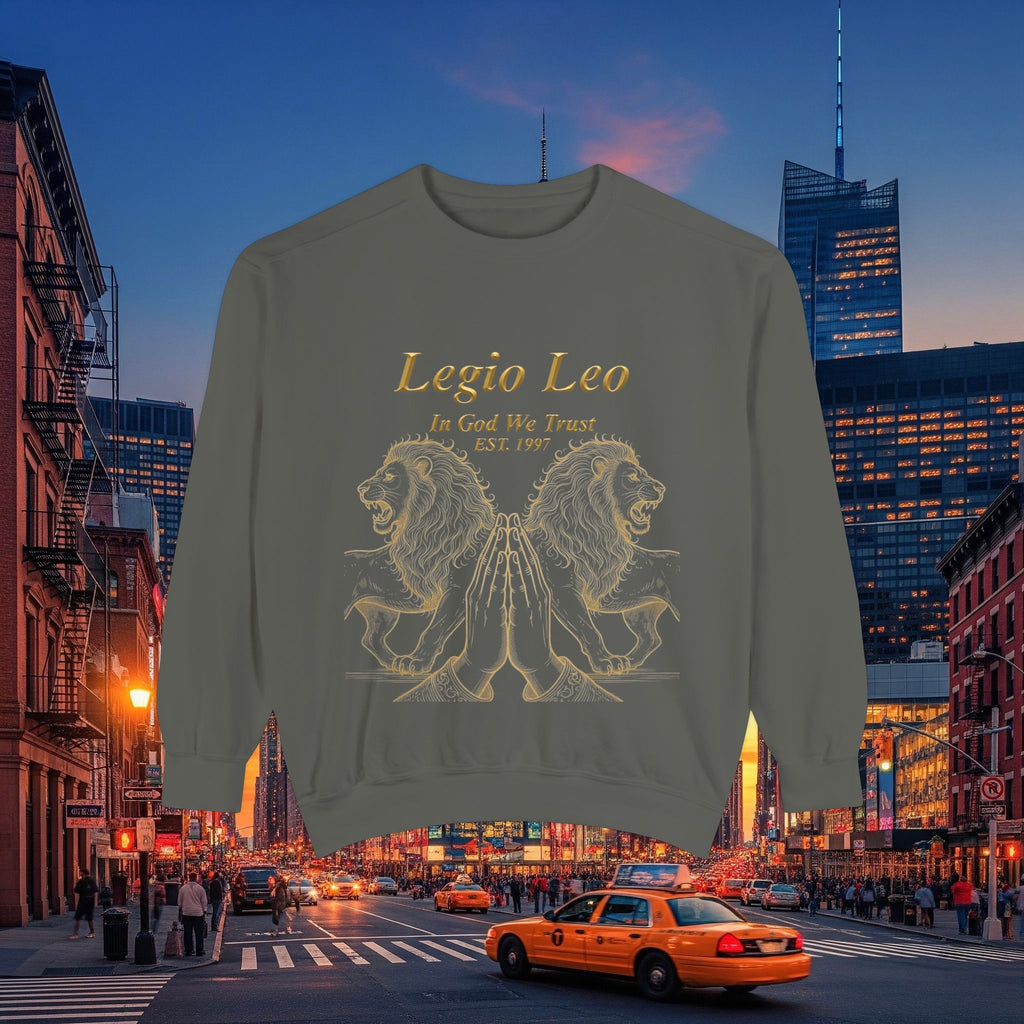 Legio Leo Sweatshirt – Minimal Gold Script Battle Ready Lions Crewneck