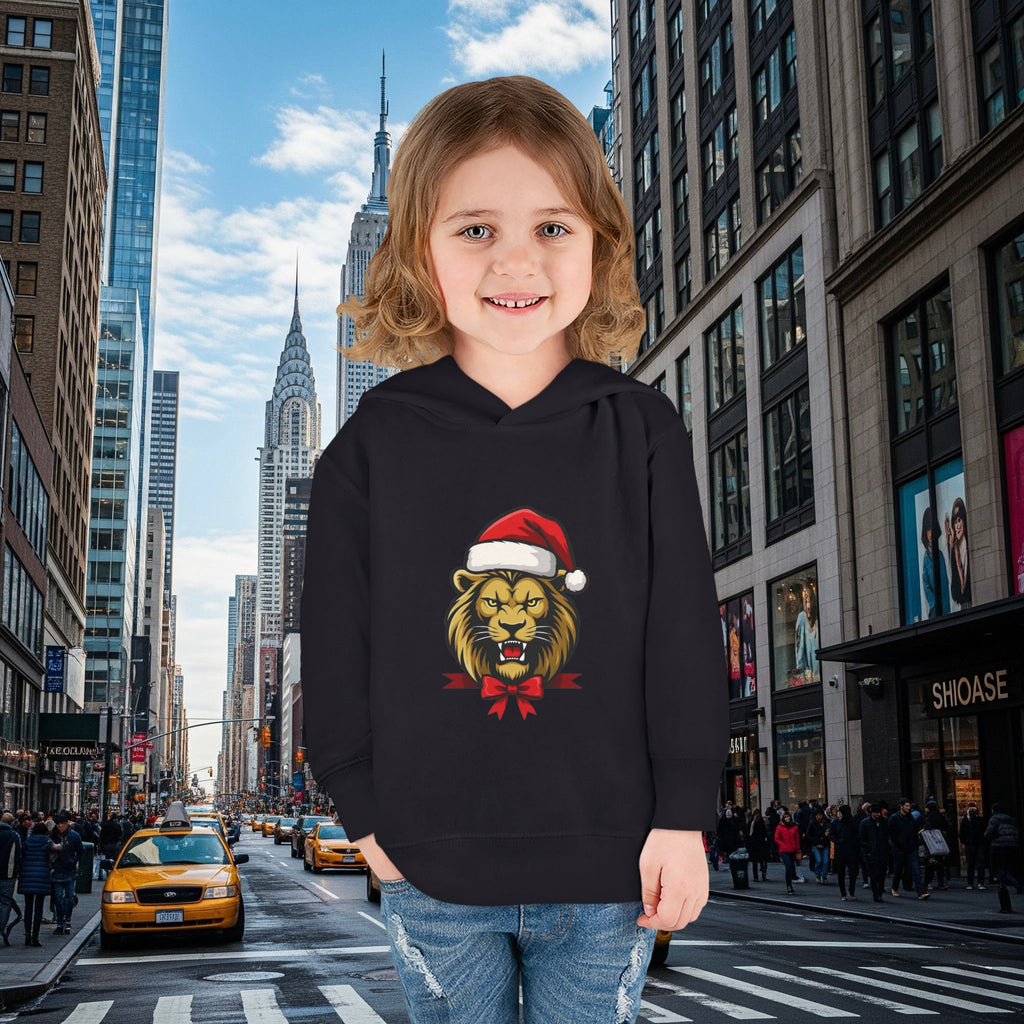 Christmas Legio Leo’s Toddler Pullover Fleece Hoodie (Grown Lion)
