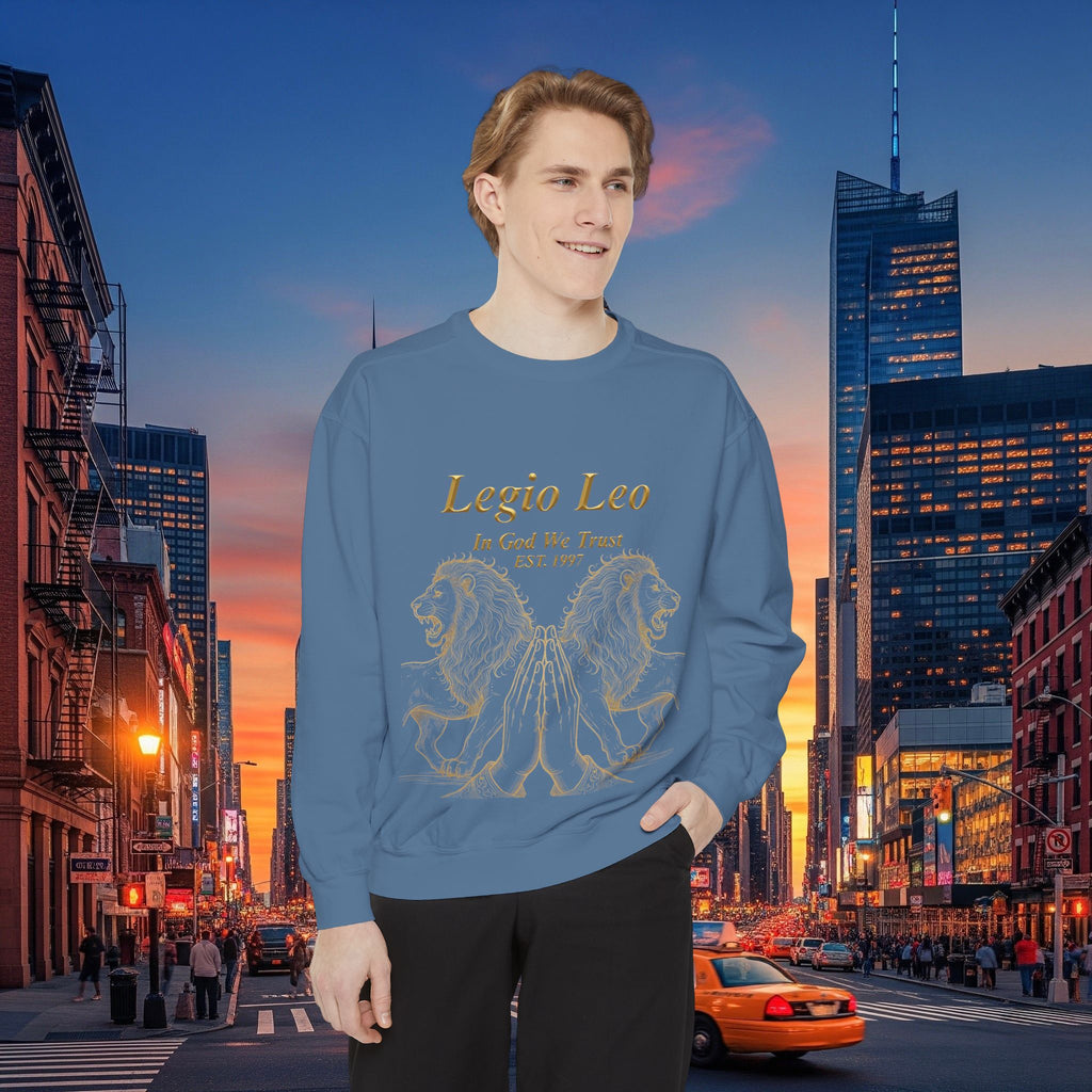 Legio Leo Sweatshirt – Minimal Gold Script Battle Ready Lions Crewneck
