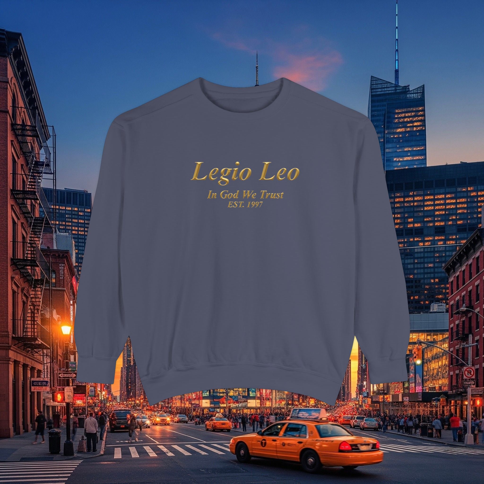 Legio Leo Sweatshirt – Minimal Gold Script Brothers 4 Life  Crewneck