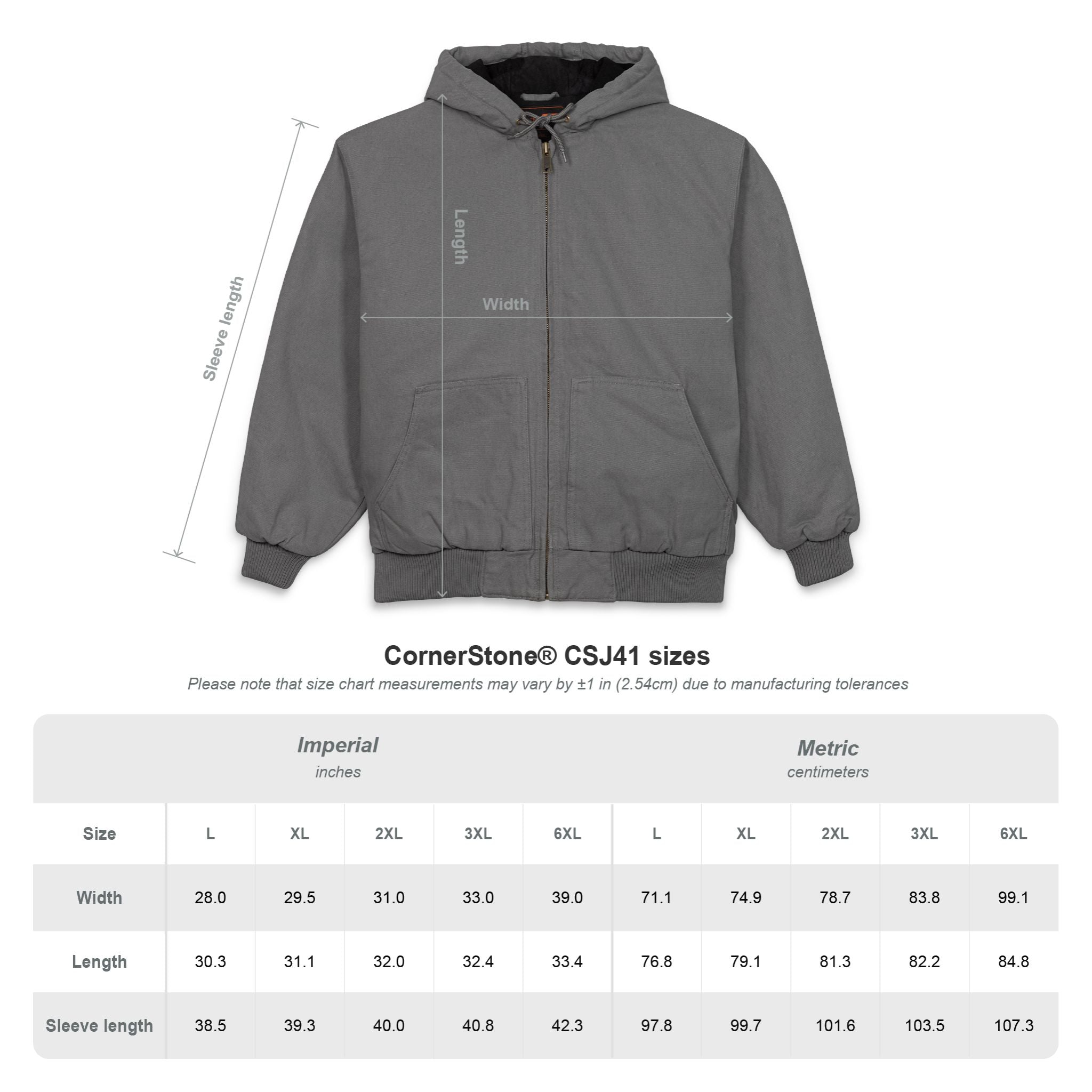 Work Jacket — Embroidered Lion Emblem Hooded Duck Cloth Jacket