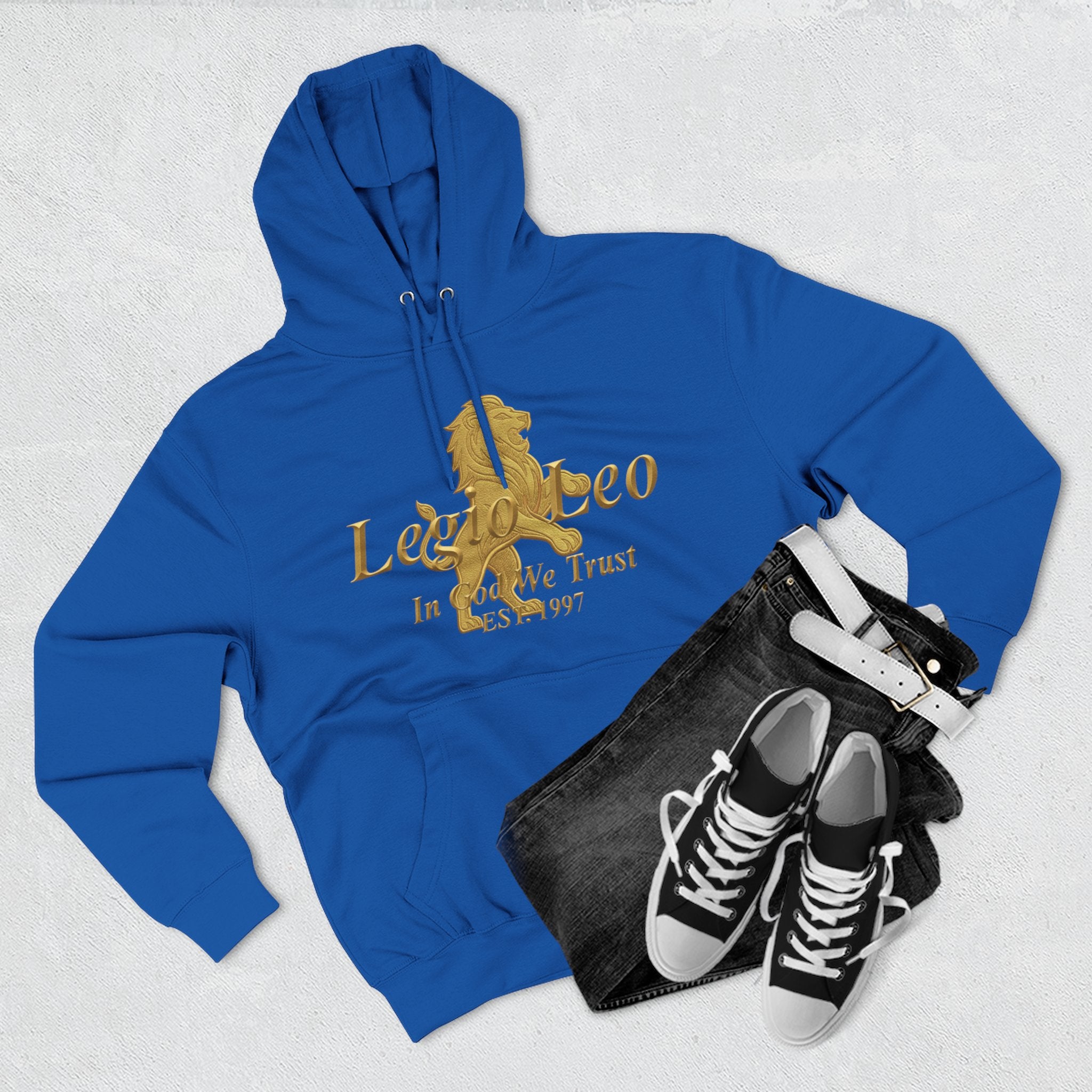 Legio Leo Golden Edition Fleece Hoodie – Minimal Gold Script Pullover